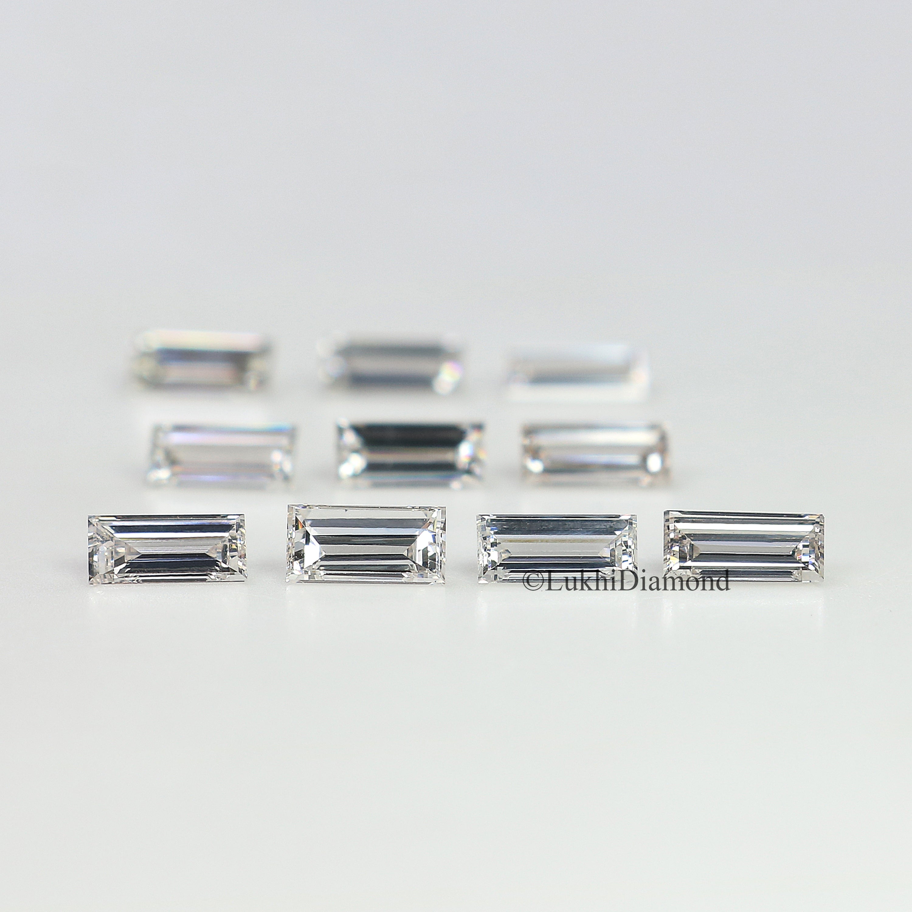 Baguette Cut Lab Grown Diamond Lab Created Loose Diamond Baguette Shape 2.5/3.0/3.5/4.0/5.0 MM CVD Diamond Lab Made Baguette Cut Q154