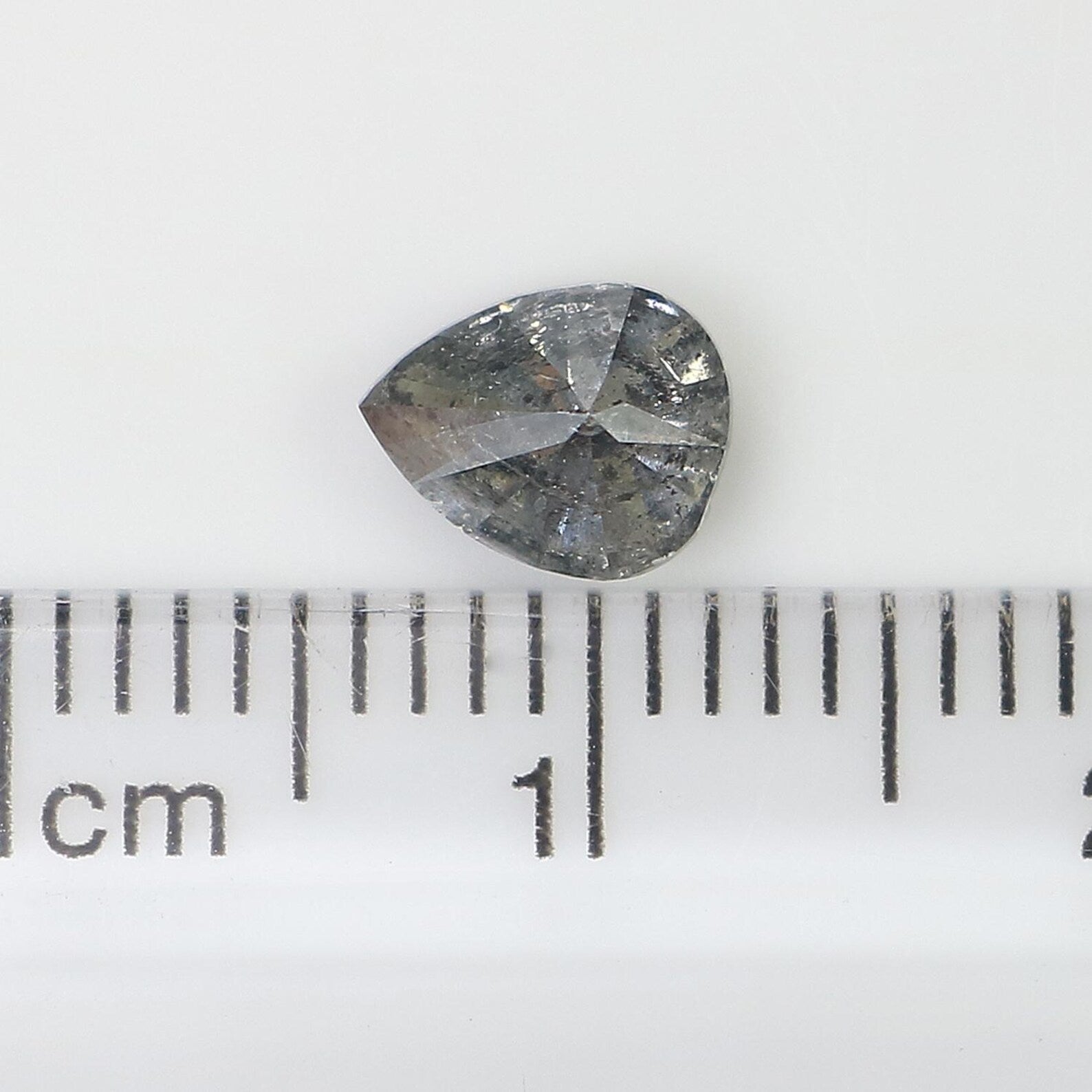 0.77 CT Natural Loose Pear Shape Diamond Salt And Pepper Pear Cut Diamond 6.20 MM Natural Loose Diamond Pear Shape Rose Cut Diamond QN8806