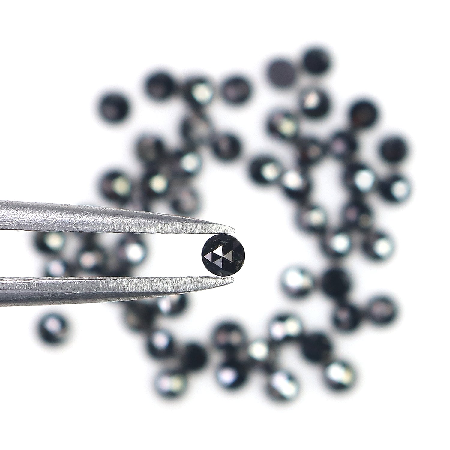 2.88 CT Natural Loose Round Rose Cut Diamond Black Color Round Shape Diamond 2.30 MM Natural Loose Black Color Round Rose Cut Diamond LQ1813