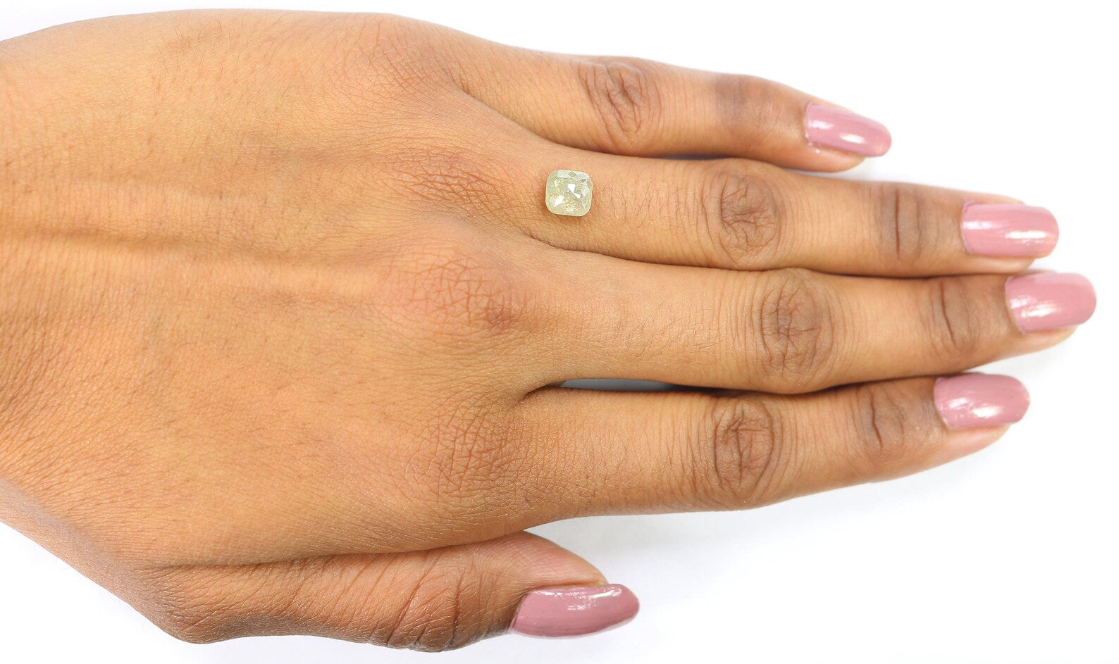 1.35 CT Natural Loose Cushion Diamond Yellow Color Cushion Diamond 6.20 MM Natural Loose Diamond Grey Color Cushion Rose Cut Diamond NQ7868