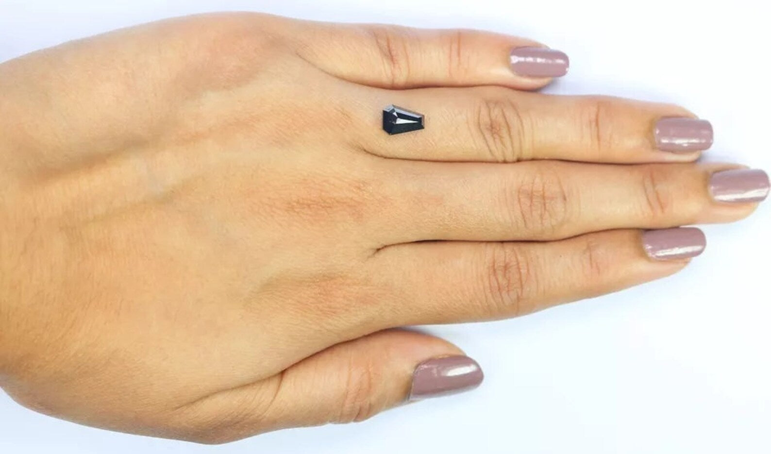 1.25 Ct Natural Loose Coffin Shape Diamond Black Color Coffin Shape Diamond 8.15 MM Natural Loose Diamond Coffin Rose Cut Diamond NQ2476