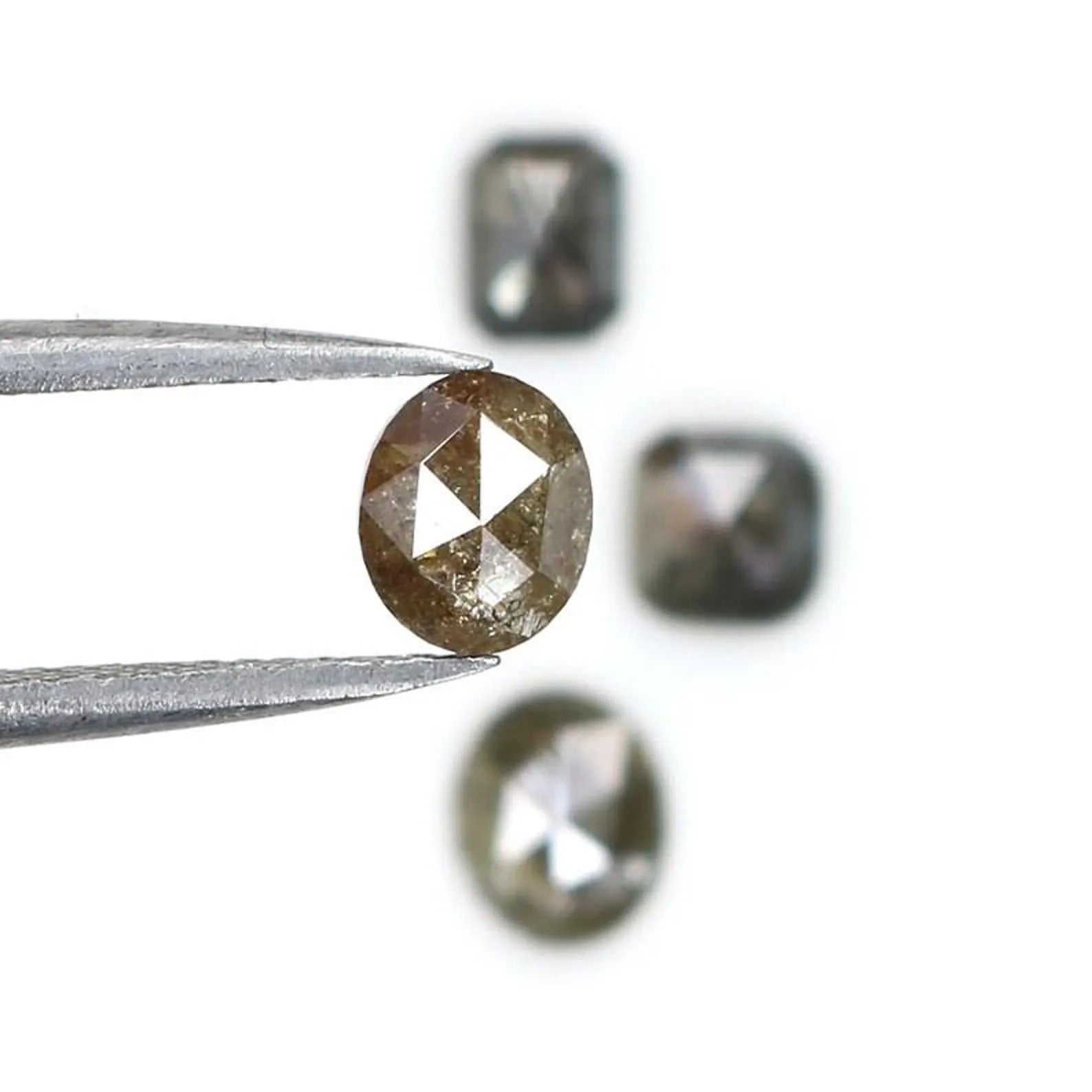 1.98 Ct Natural Loose Mix Shape Diamond Salt And Pepper Mix Shape Diamond 4.60 MM Natural Loose Gray Color Mix Shape Rose Cut Diamond NQ8428