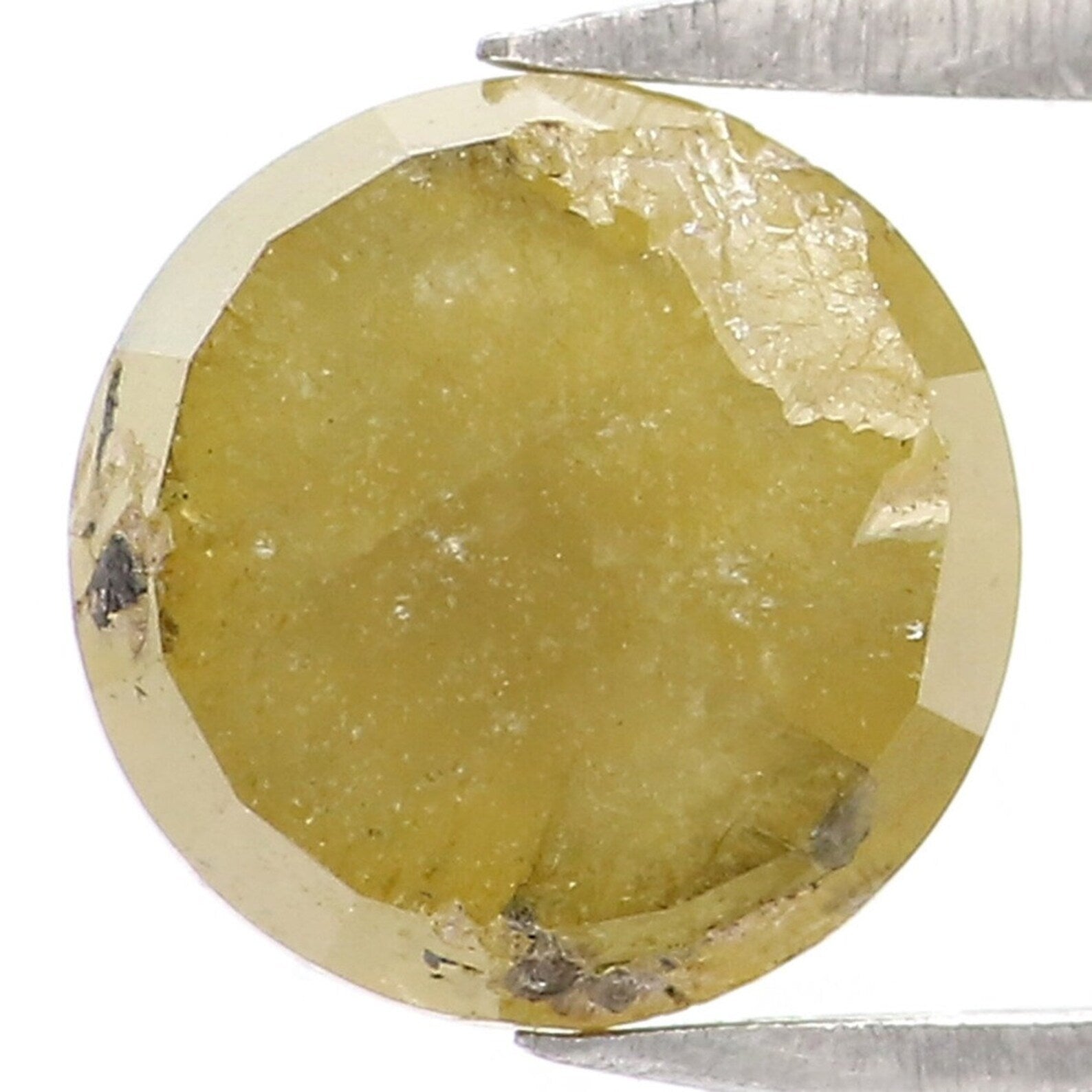 1.64 CT Natural Loose Round Shape Diamond Yellow Color Round Cut Diamond 6.60 MM Natural Diamond Green Color Round Rose Cut Diamond NQ7178