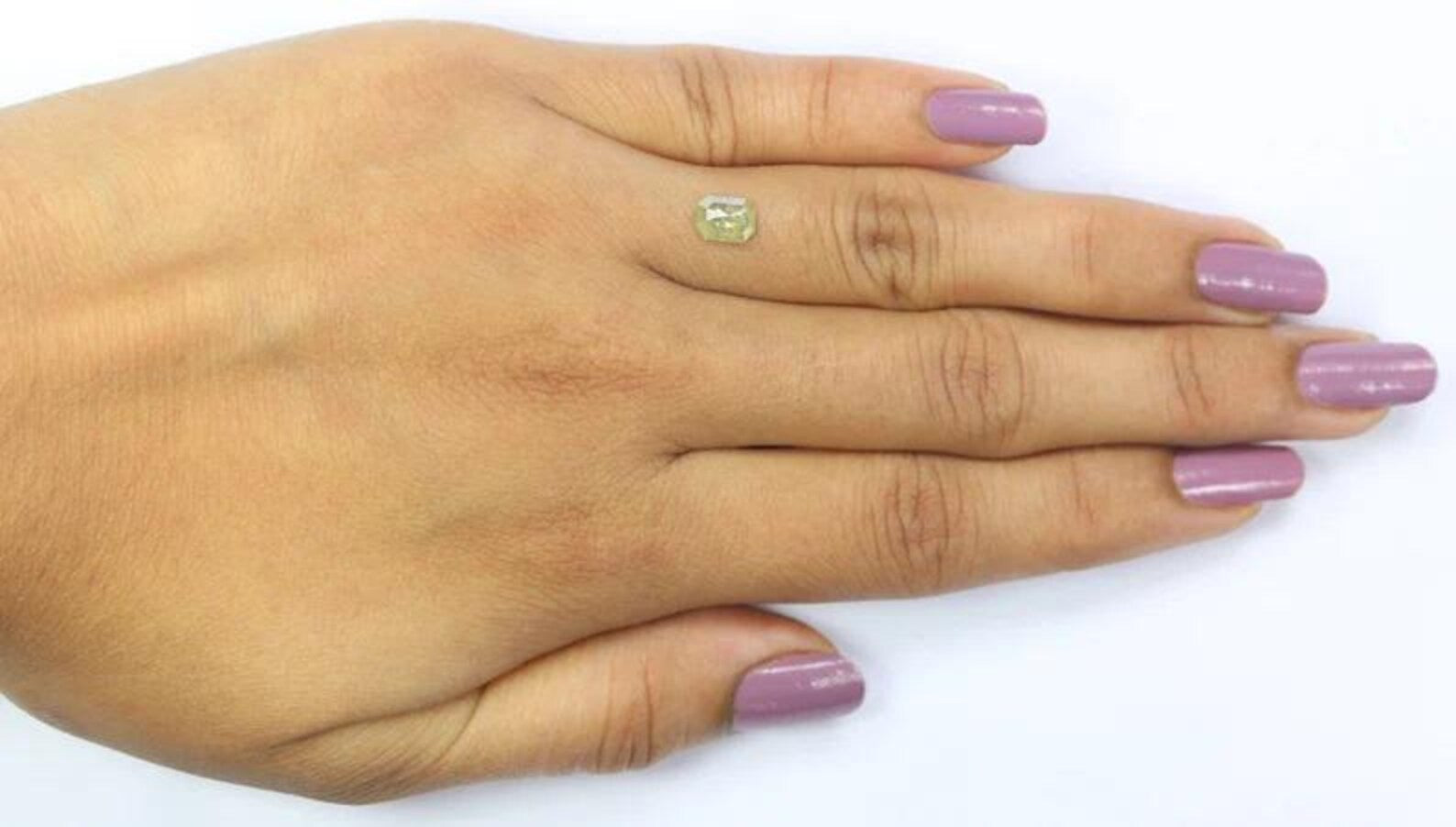 0.59 CT Natural Loose Emerald Shape Diamond Yellow Color Emerald Diamond 6.10 MM Natural Loose Green Color Emerald Rose Cut Diamond NQ8710