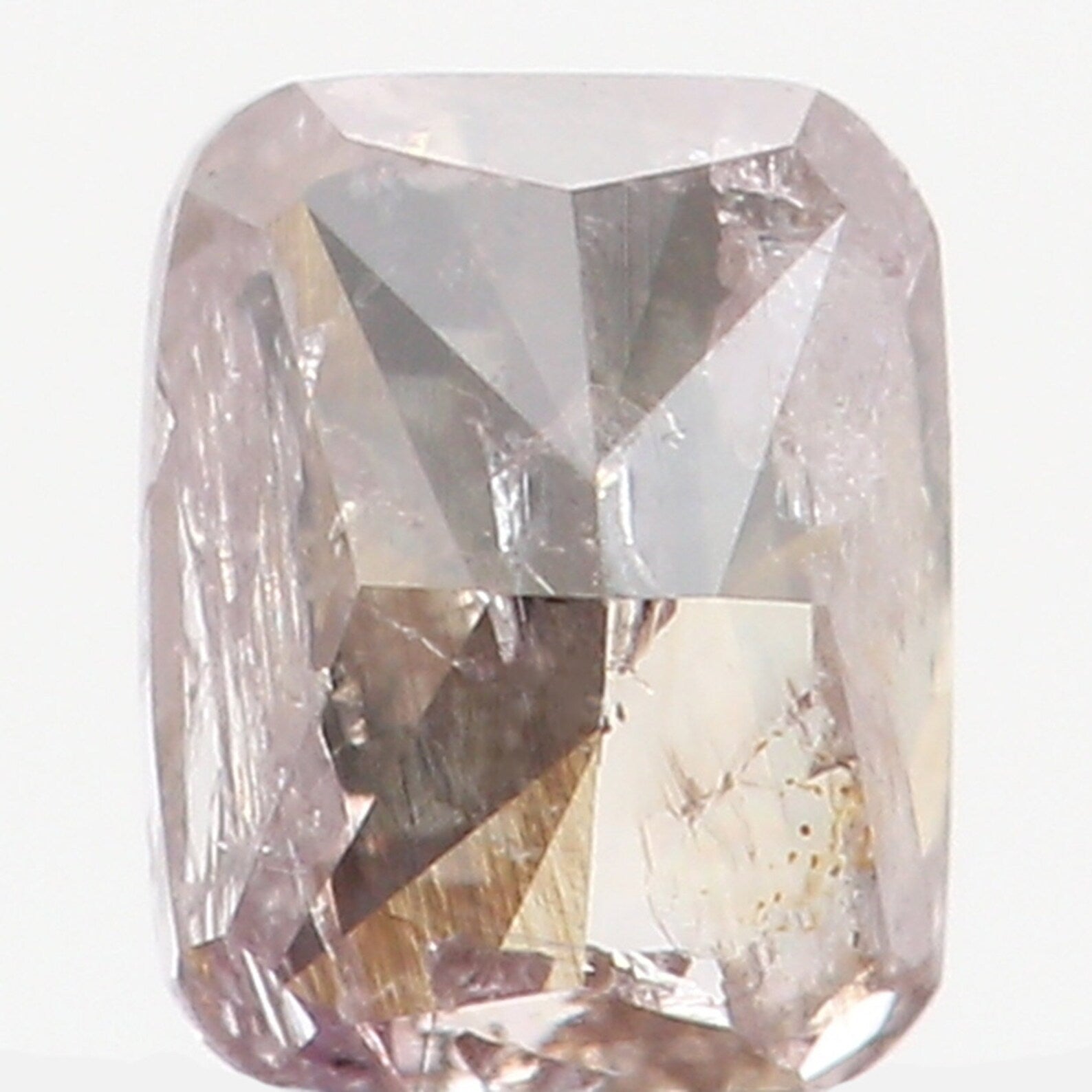 0.16 CT Natural Loose Cushion Diamond Brown Color Diamond Natural Loose Cushion Diamond 3.30 MM Pink Color Cushion Rose Cut Diamond N7726