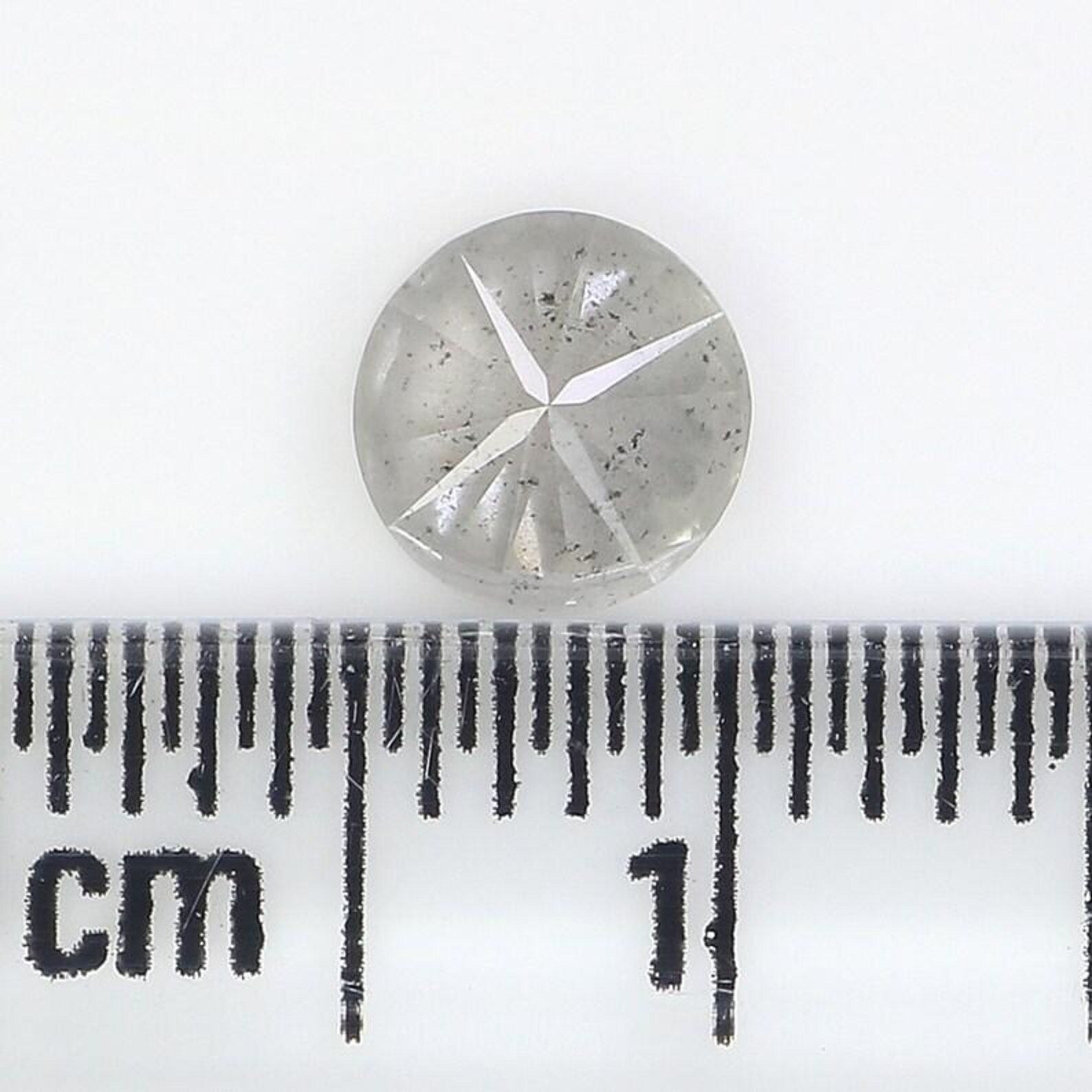 0.61 Ct Natural Loose Round Shape Diamond Salt And Pepper Round Diamond 5.40 MM Natural Diamond Gray Color Round Brilliant Cut Diamond NQ457