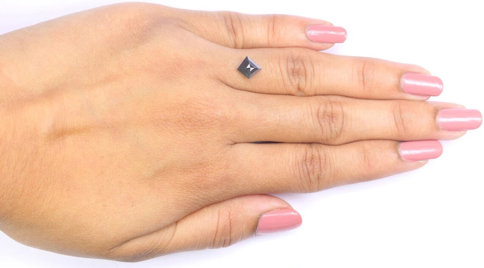 0.93 CT Natural Loose Kite Shape Diamond Black Grey Color Kite Cut Diamond 7.80 MM Natural Loose Diamond Kite Shape Rose Cut Diamond NQ7055