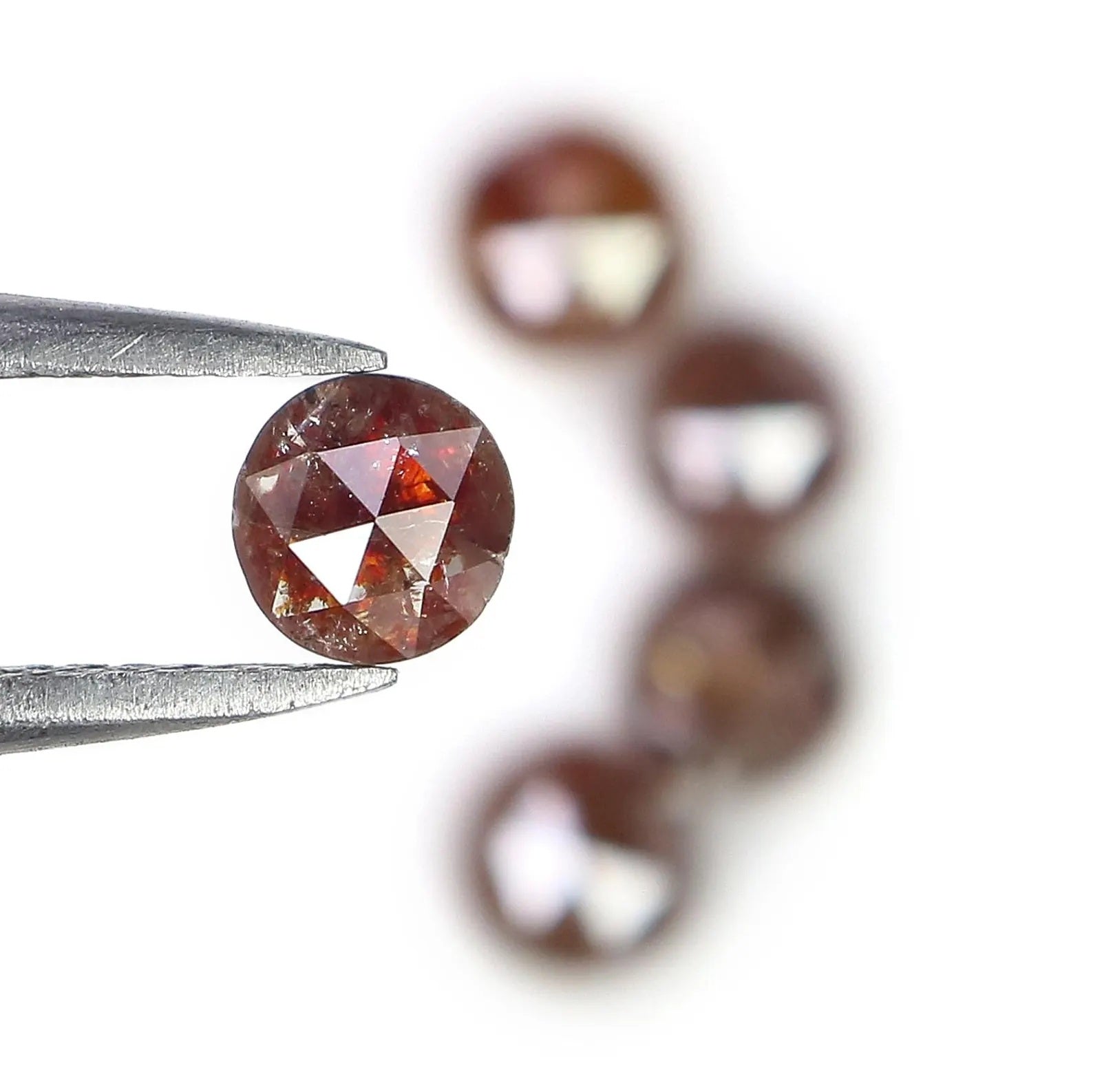 2.19 Ct Natural Loose Round Shape Diamond Brown Color Round Cut Diamond 4.30 MM Natural Diamond Brown Color Round Rose Cut Diamond NQ7627