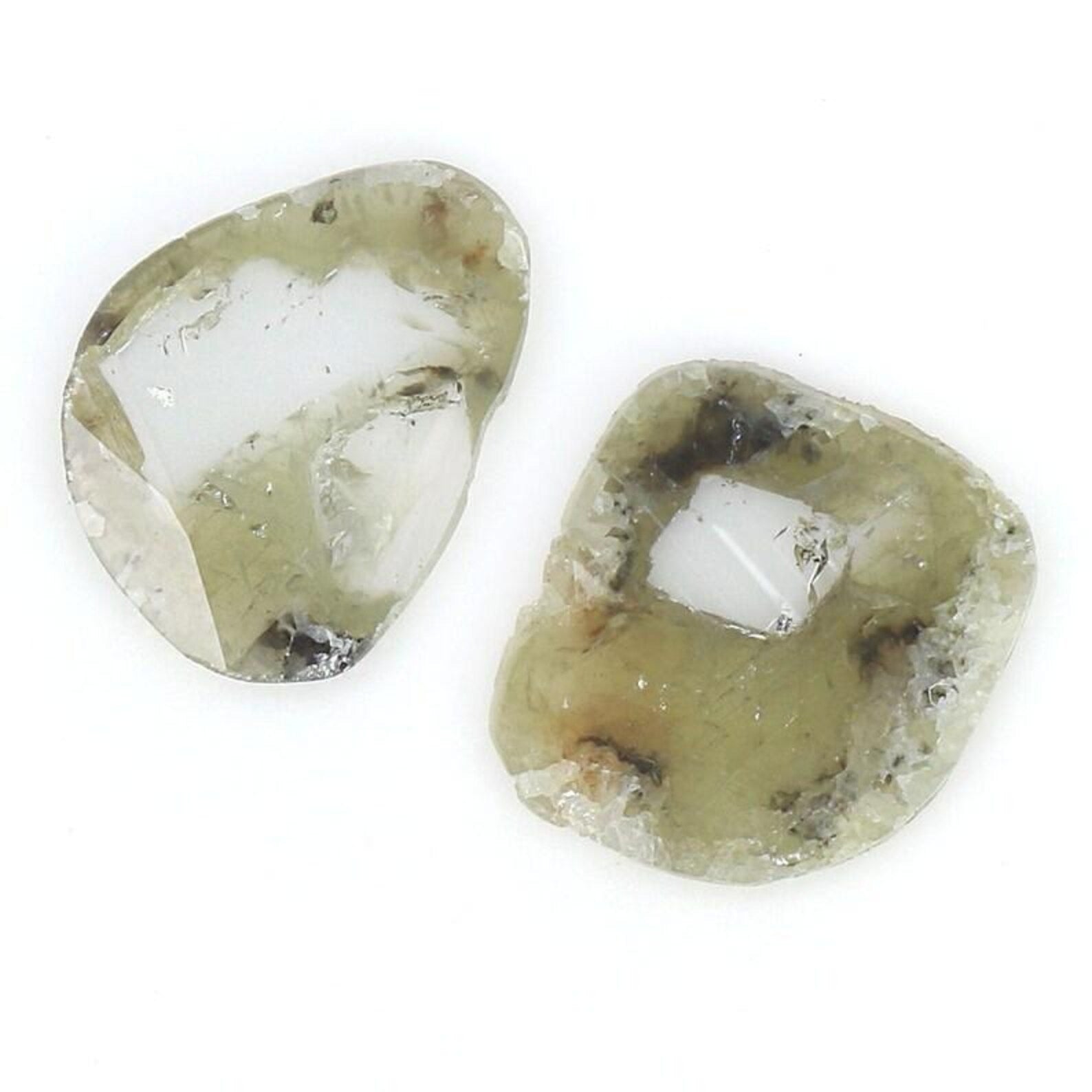 1.43 CT Natural Loose Slice Shape Diamond Grey Color Slice Diamond 8.30 MM Natural Loose Diamond Grey Color Irregular Cut Diamond NQ2097