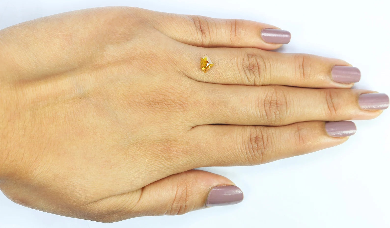 Natural Loose Shield Diamond, Yellow Color Shield Diamond, Natural Loose Diamond Shield Rose Cut Diamond 0.70 CT Shield Shape Diamond KDN549