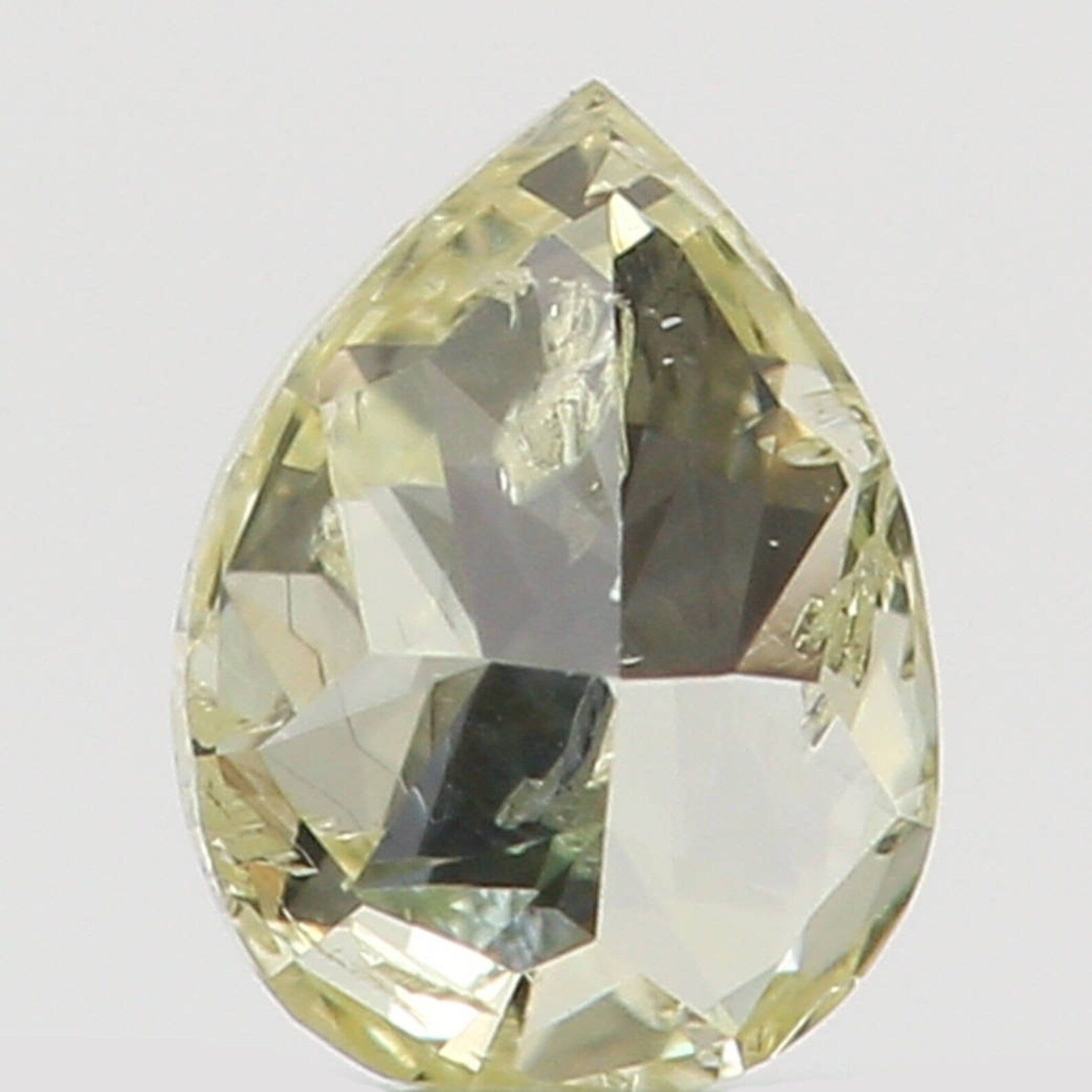 0.11 Ct Natural Loose Diamond Pear Yellow Color SI1 Clarity 3.40 MM N7322