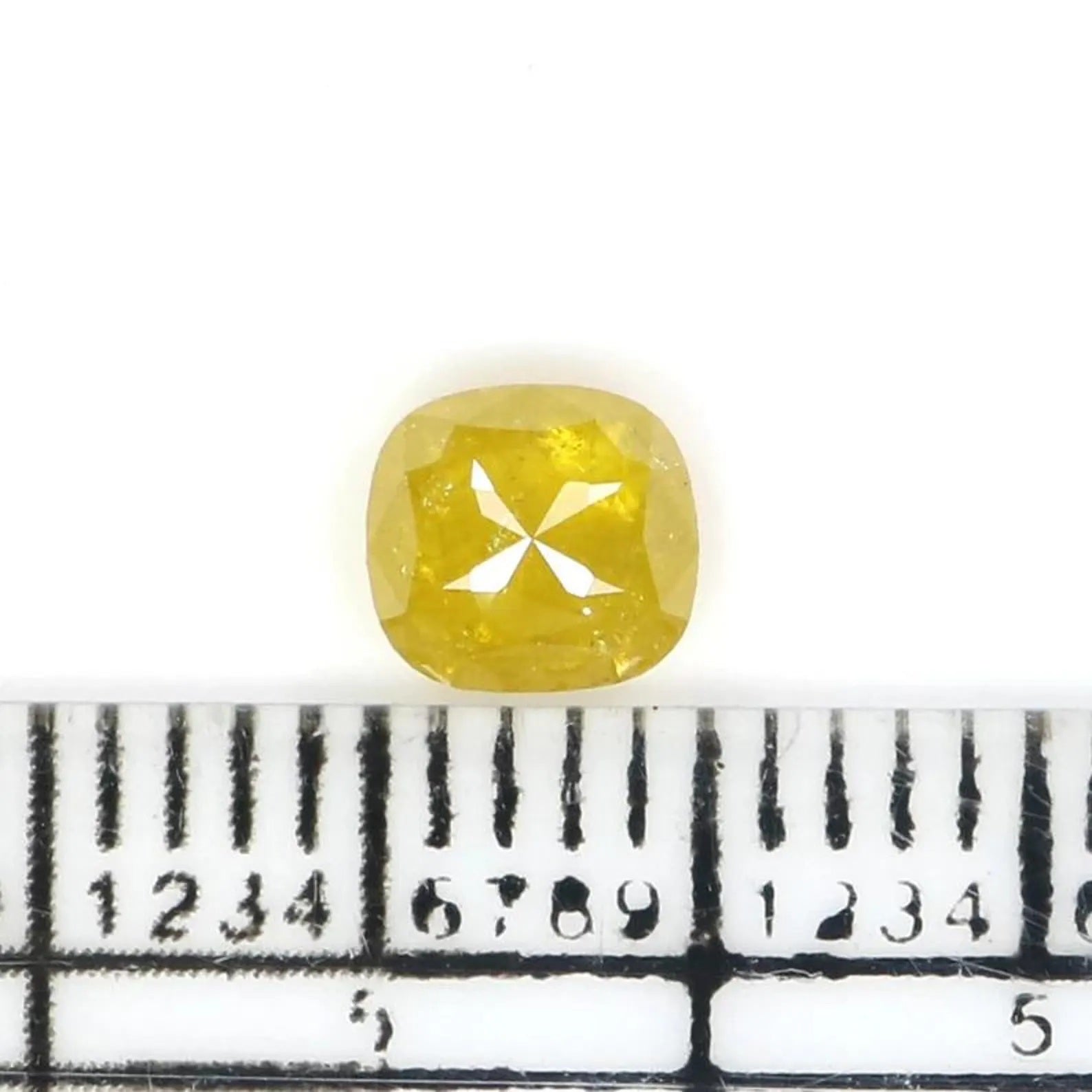 0.62 CT Natural Loose Cushion Diamond Yellow Color Cushion Cut Diamond 5.10 MM Natural Loose Yellow Color Cushion Rose Cut Diamond NQ2379