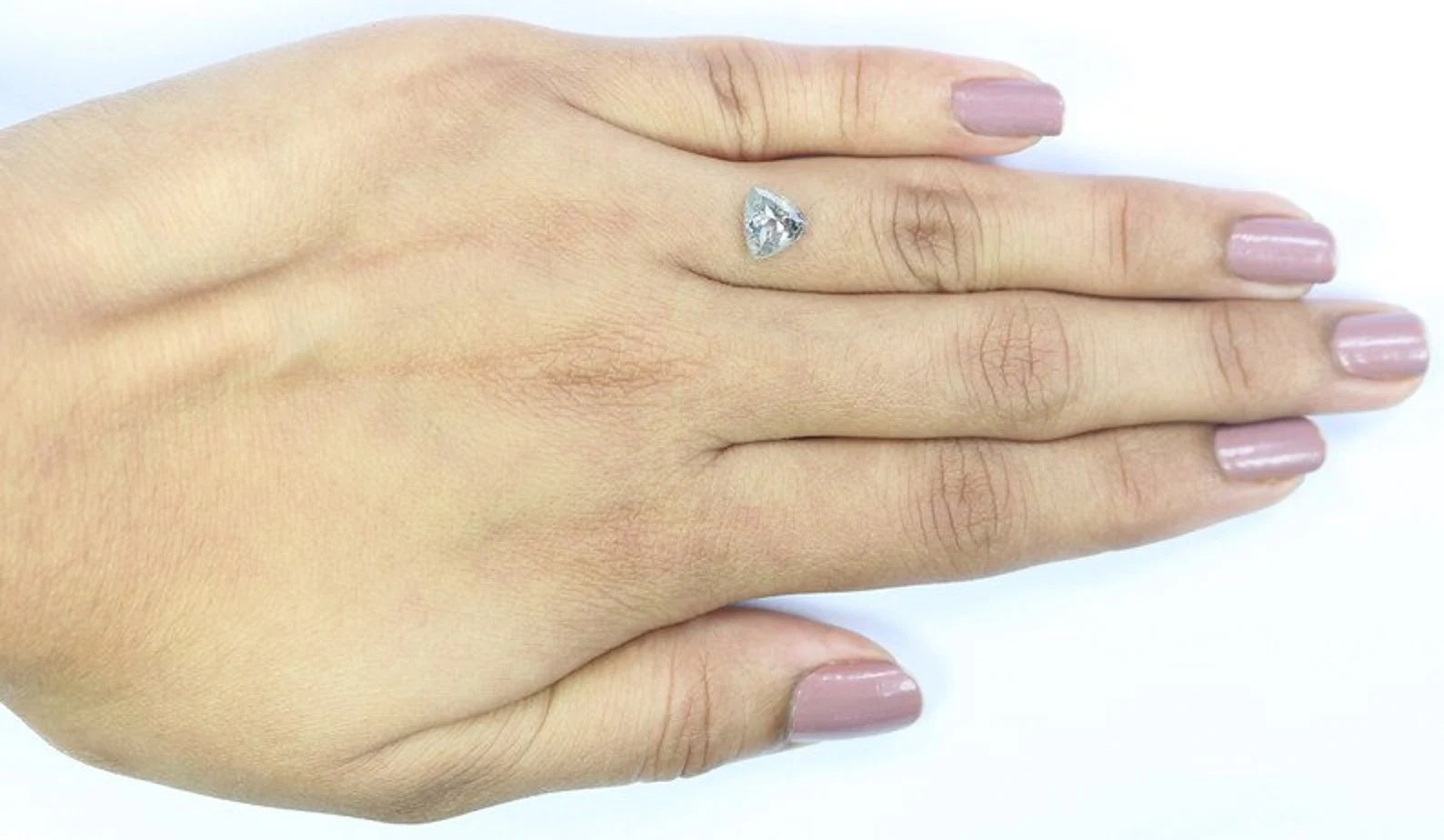 1.35 CT Natural Loose Triangle Shape Diamond Salt And Pepper Triangle Cut Diamond 7.10 MM Natural Loose Diamond Triangle Cut Diamond QN8925