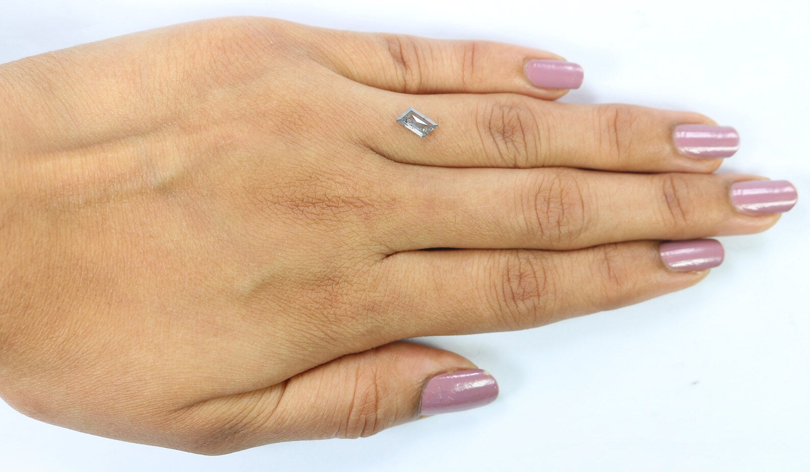 0.57 CT Natural Loose Antique Shape Diamond Salt And Pepper Diamond 7.85 MM Natural Loose Diamond Black Grey Color Antique Diamond NQ2497