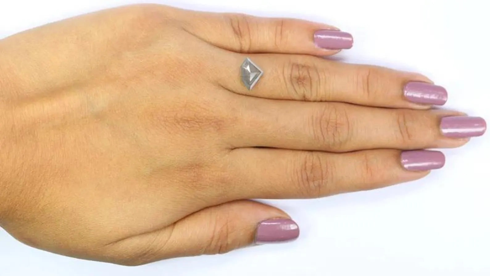 1.43 CT Natural Loose Shield Shape Diamond Salt And Pepper Shield Diamond 7.00 MM Natural Diamond Grey Color Shield Rose Cut Diamond QN9746