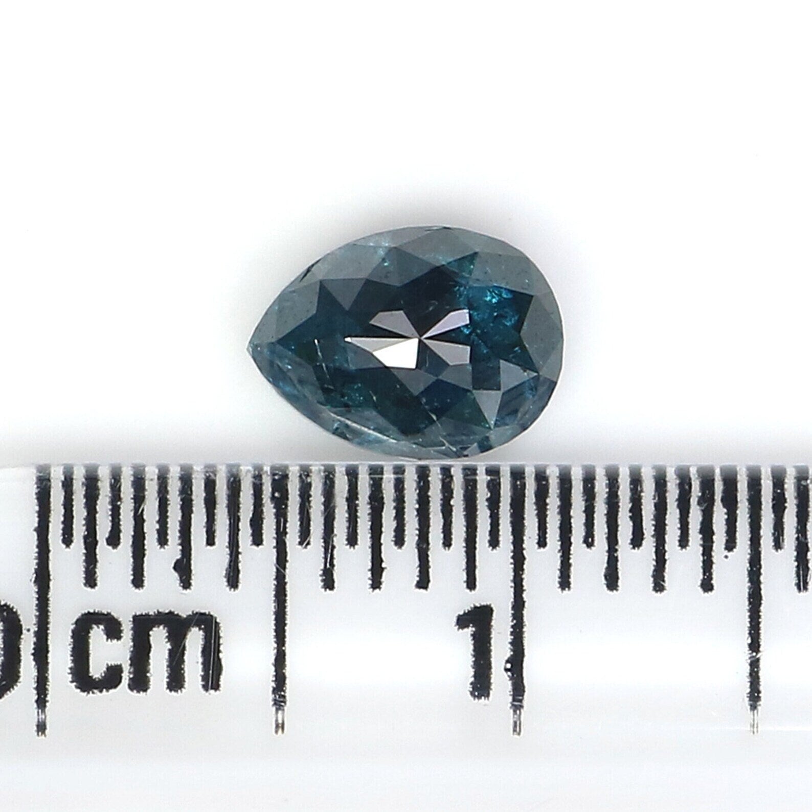 0.89 CT Natural Loose Pear Diamond Blue Color Pear Cut Diamond 6.70 MM Natural Loose Diamond Pear Rose Cut Diamond Pear Shape Diamond NQ9849