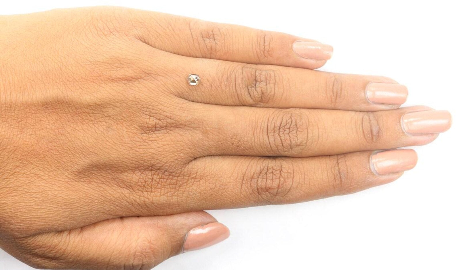 0.31 CT Natural Loose Hexagon Shape Diamond Brown Color Diamond 4.30 MM Natural Loose Diamond Brown Color Hexagon Rose Cut Diamond NQ1186