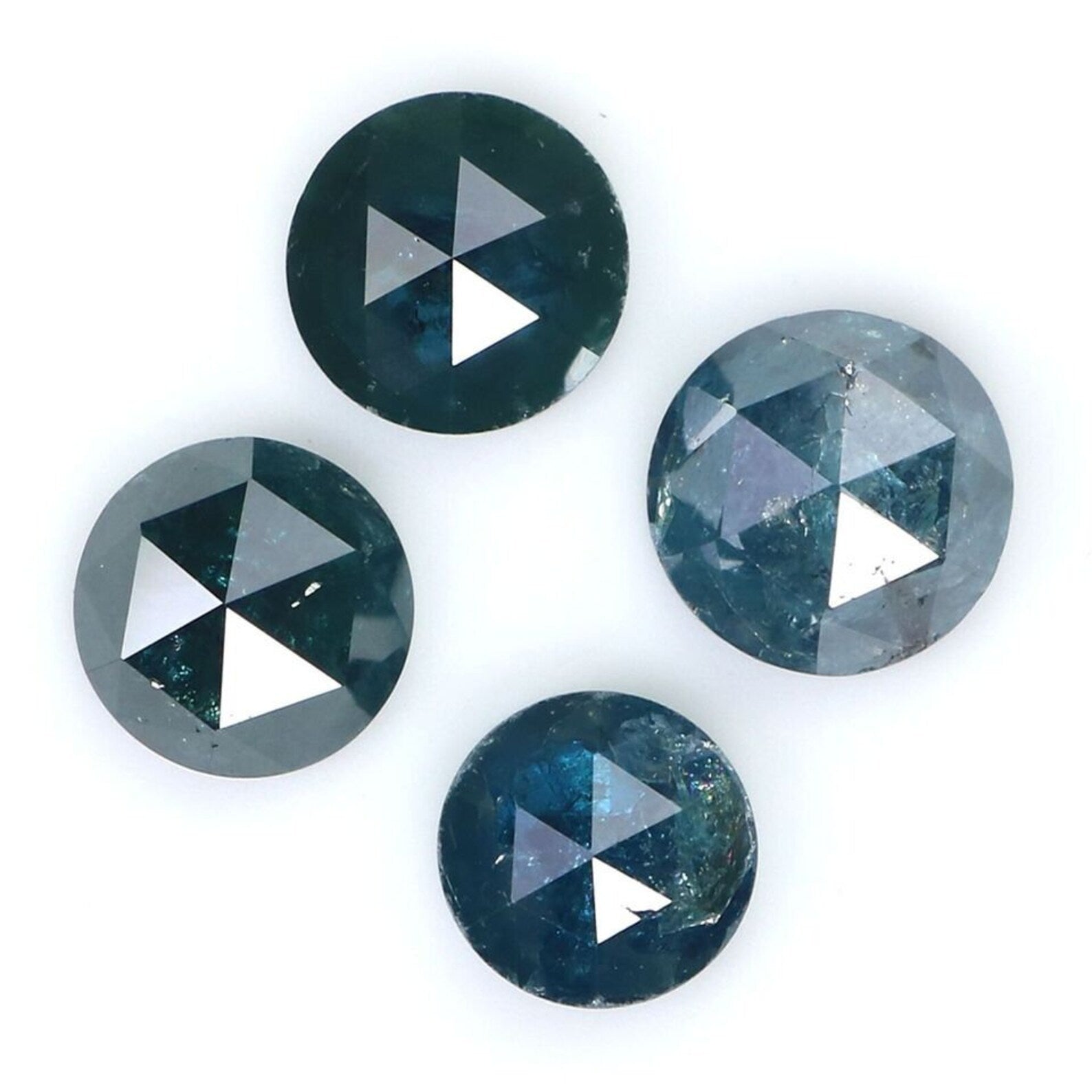 2.25 CT Natural Loose Round Rose Cut Diamond Blue Color Round Shape Diamond 4.70 MM Natural Loose Round Rose Cut Shape Diamond NQ2055