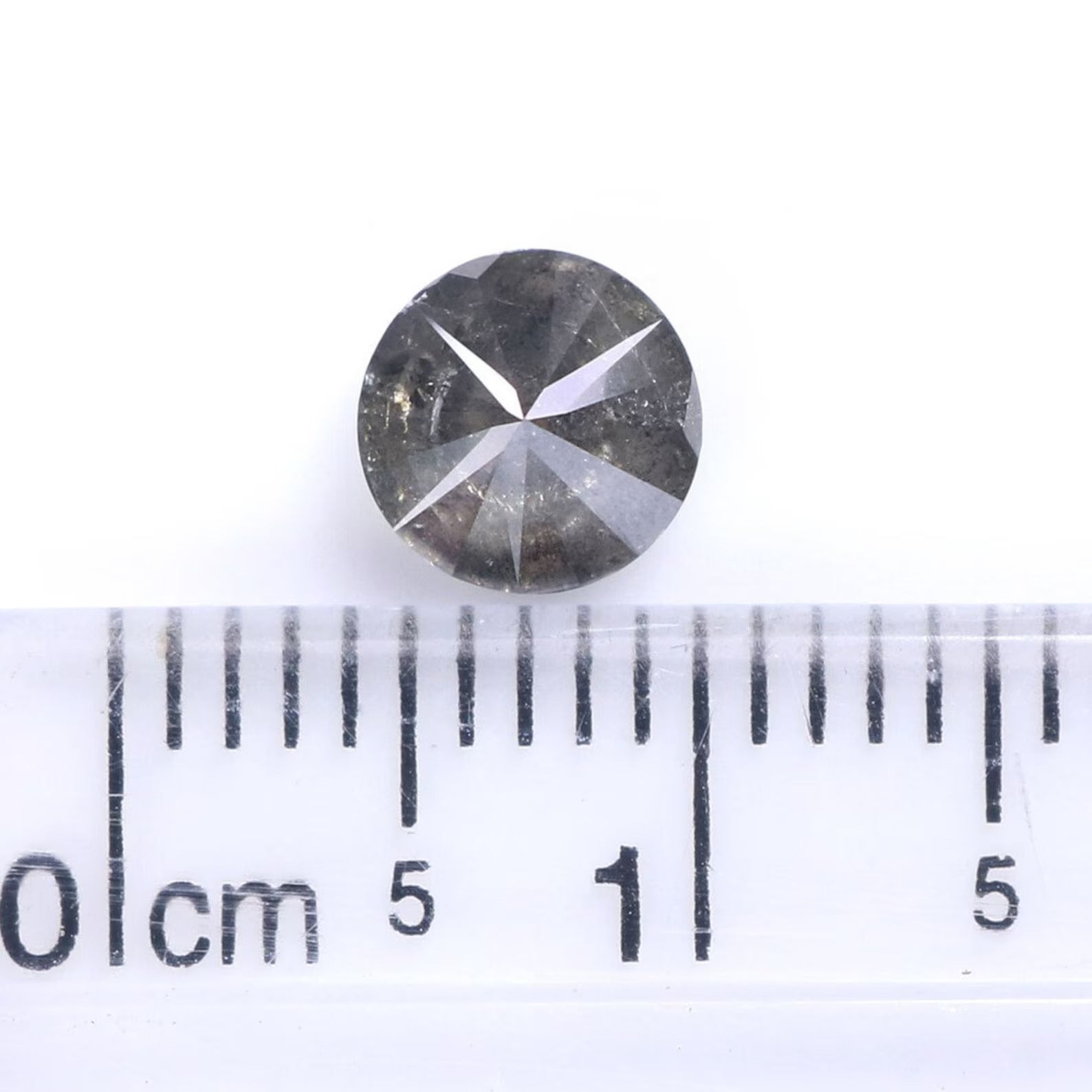 0.90 CT Natural Loose Round Shape Diamond Salt And Pepper Round Diamond 5.90 MM Natural Black Grey Color Round Brilliant Cut Diamond NQ9076