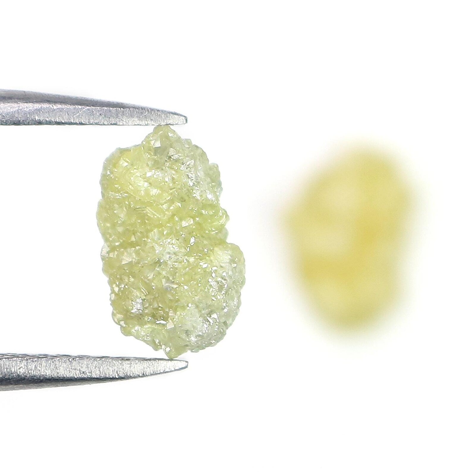 3.24 CT Natural Loose Rough Shape Diamond Yellow Color Rough Uncut Diamond 8.80 MM Natural Grey Diamond Rough Irregular Cut Diamond NQ2579