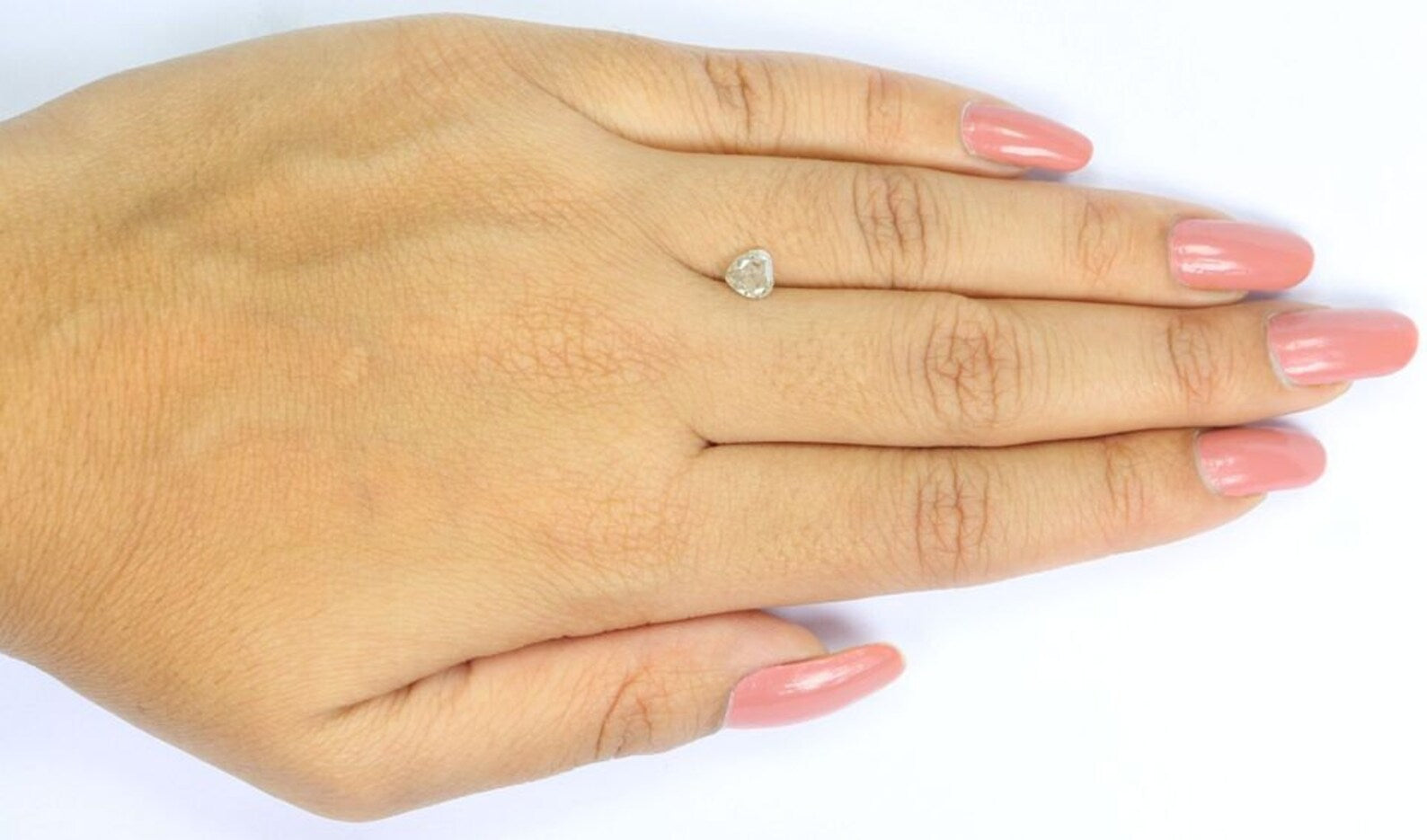 0.54 CT Natural Loose Heart Shape Diamond Yellow Gray Color Heart Diamond 5.20 MM Natural Loose Diamond Heart Brilliant Cut Diamond NQB7493