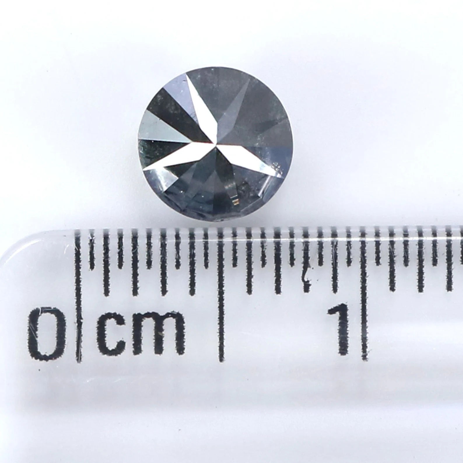 Natural Loose Round Diamond Black Grey Color 0.83 CT 5.40 MM Round Brilliant Cut Diamond KDN8714