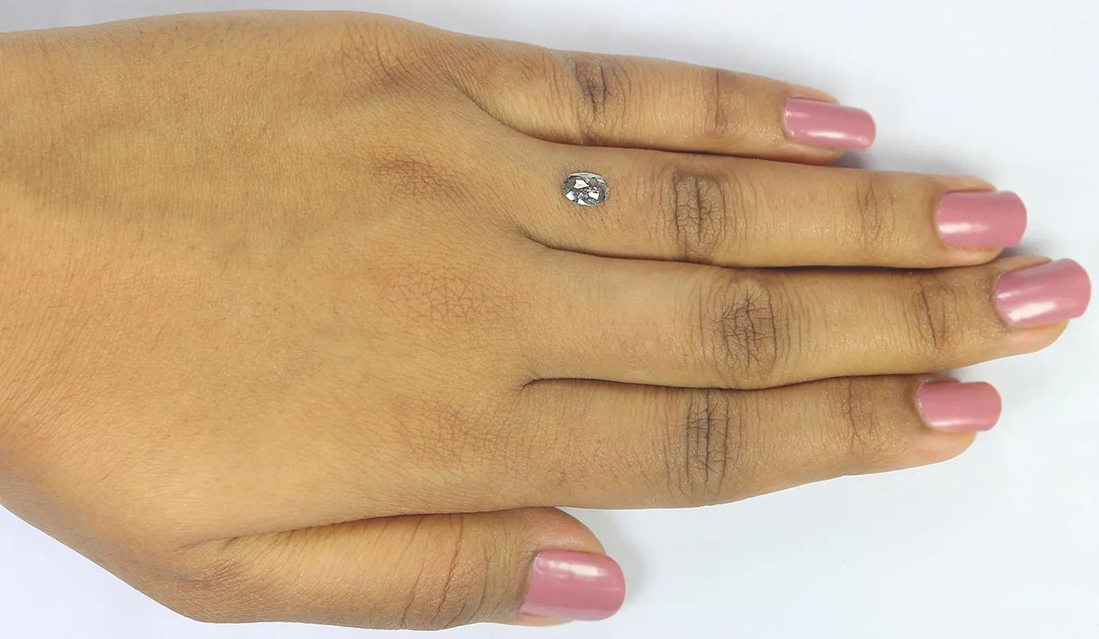 0.58 CT Natural Loose Oval Shape Diamond Salt And Pepper Oval Diamond 6.40 MM Natural Loose Black Grey Diamond Oval Rose Cut Diamond NQ1556
