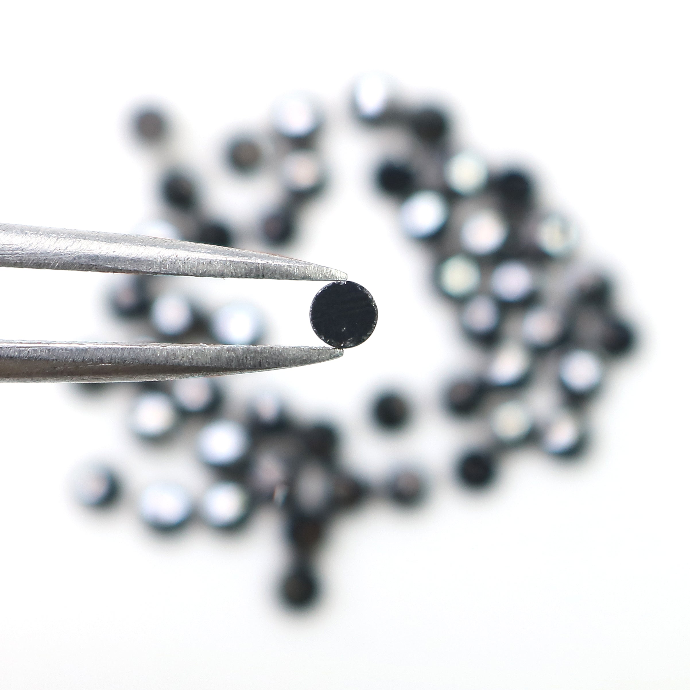 3.25 CT Natural Loose Round Rose Cut Diamond Black Color Round Shape Diamond 2.60 MM Natural Loose Black Color Round Rose Cut Diamond LQ1832