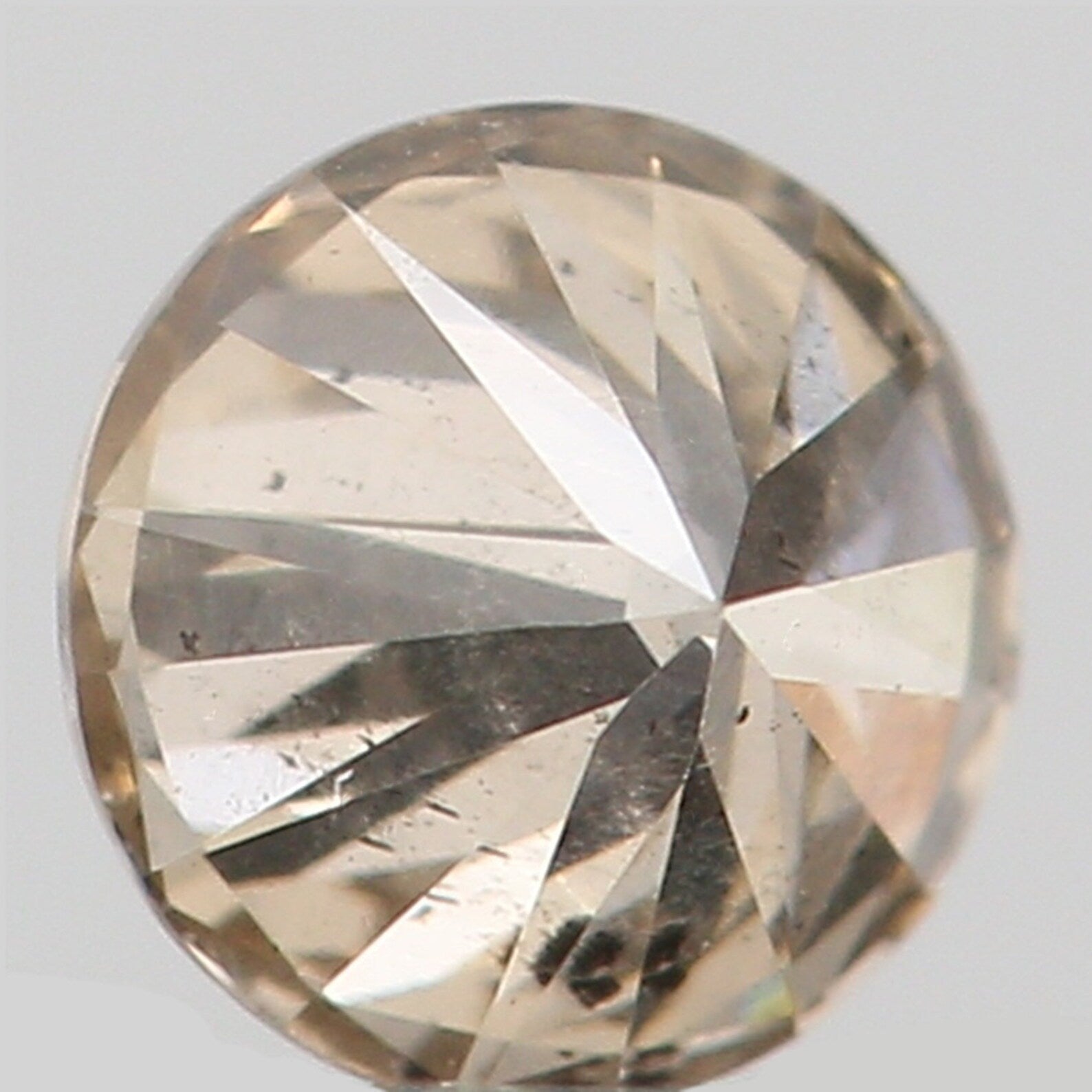 0.13 Ct Natural Loose Diamond Round Brown Color SI2 Clarity 3.20 MM N7293