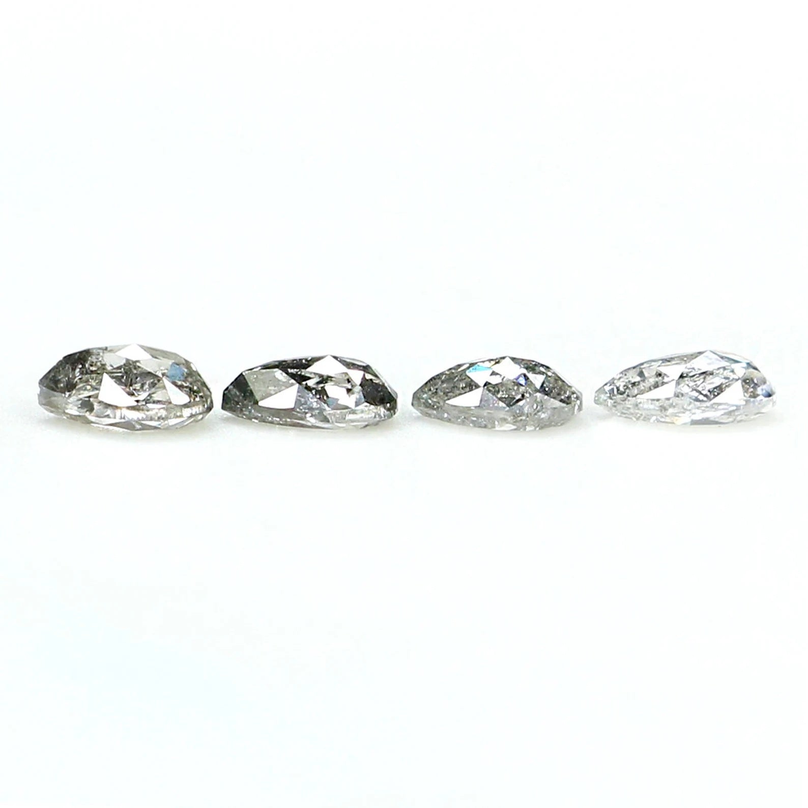 0.62 CT Natural Loose Pear Diamond Salt And Pepper Diamond 4.05 MM Natural Loose Diamond Pear Shape Diamond Black Grey Color Diamond KDN1570