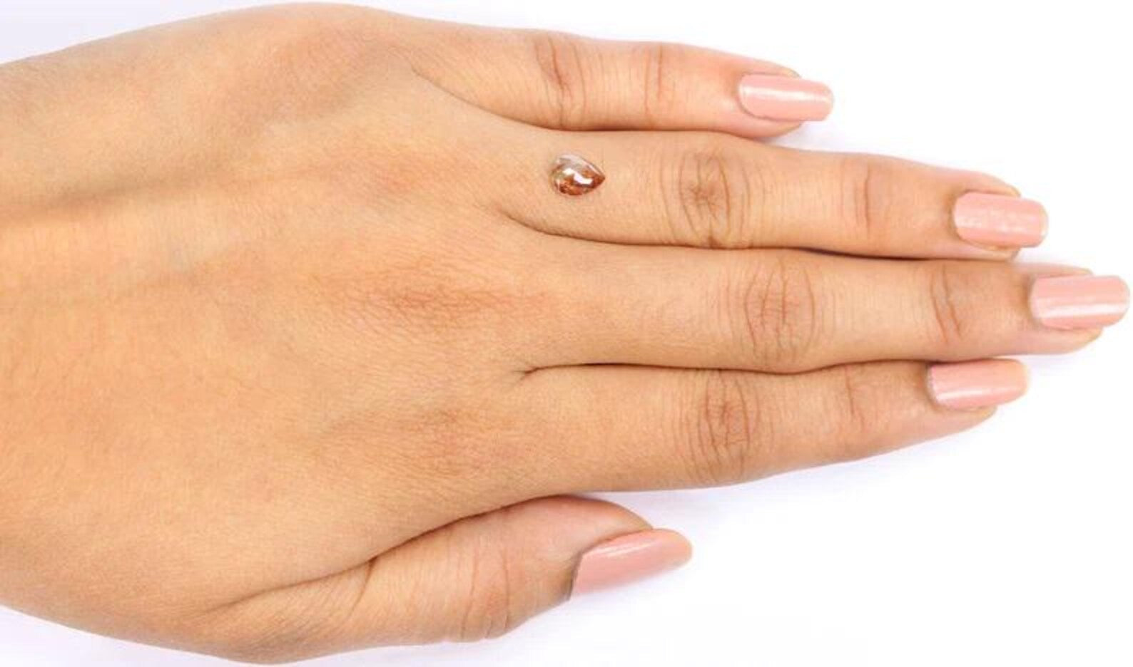 0.70 CT Natural Loose Pear Shape Diamond Brown Color Pear Cut Diamond 6.85 MM Natural Loose Diamond Brown Color Pear Rose Cut Diamond NQ1934