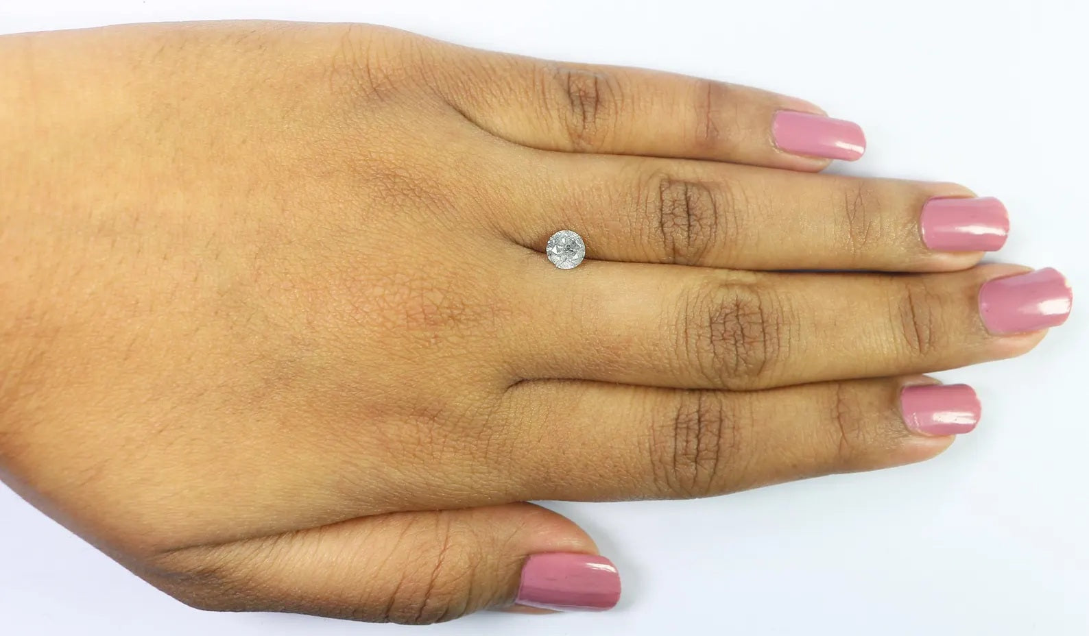 0.66 Ct Natural Loose Round Brilliant Cut Diamond Salt And Pepper Diamond 5.25 MM Natural Black Gray Color Round Brilliant Diamond QN1078