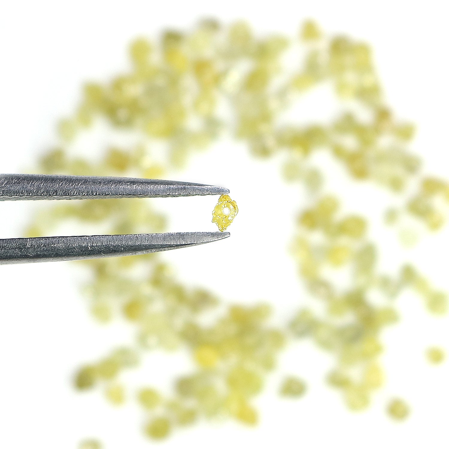 Natural Loose Rough Diamond Yellow Color Rough Bead Diamond 1.30 to 2.50 MM 5.00 Ct Lot Uncut Drilled Bead Rough Irregular Cut Diamond Q77-1