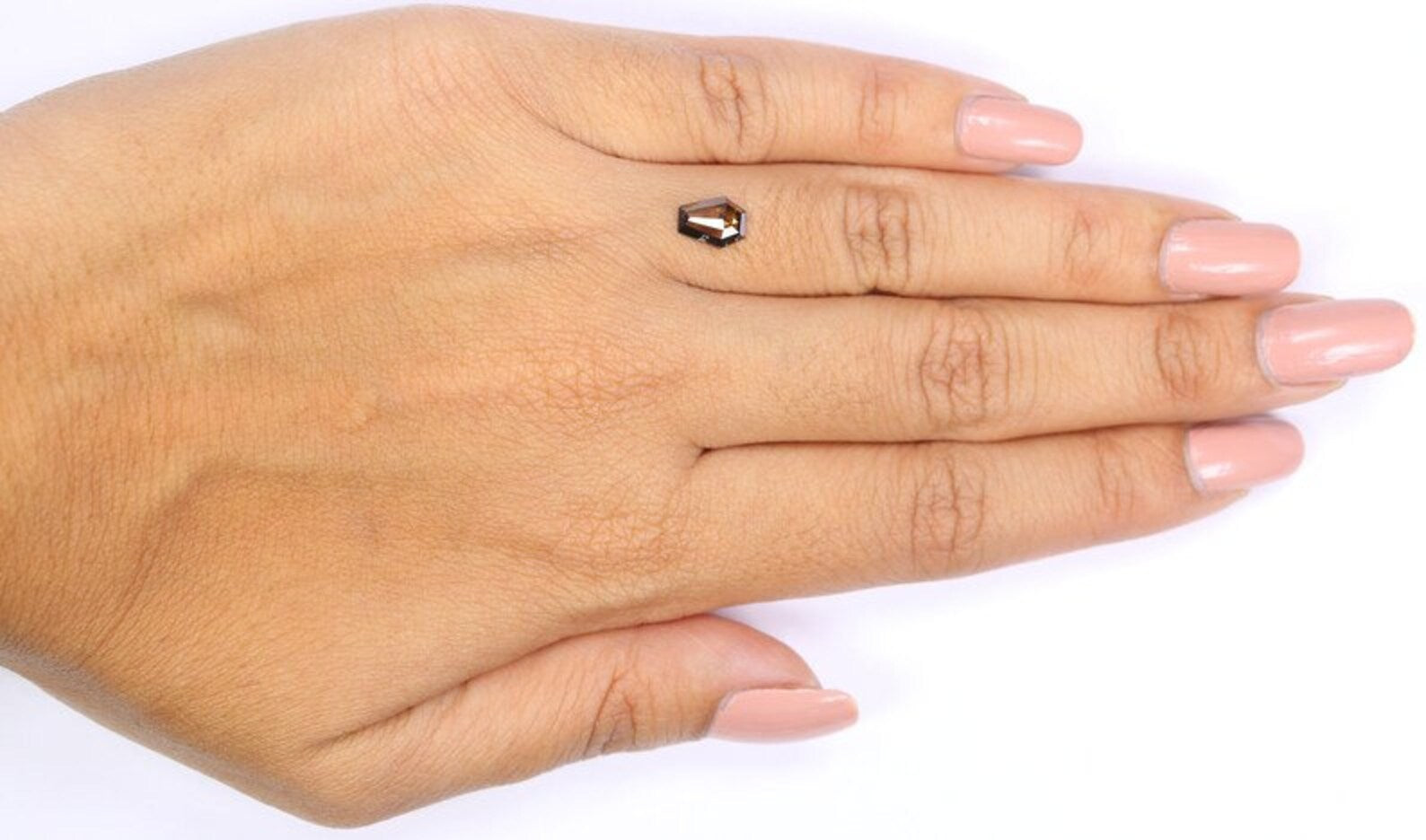 0.57 CT Natural Loose Coffin Shape Diamond Brown Color Coffin Cut Diamond 7.20 MM Natural Diamond Brown Color Coffin Rose Cut Diamond NQ8766