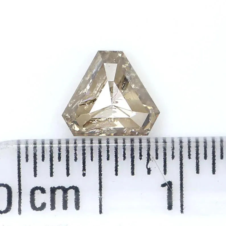0.51 CT Natural Loose Antique Shape Diamond Brown Color Shield Diamond 6.75 MM Natural Loose Diamond Brown Antique Rose Cut Diamond NQ7009