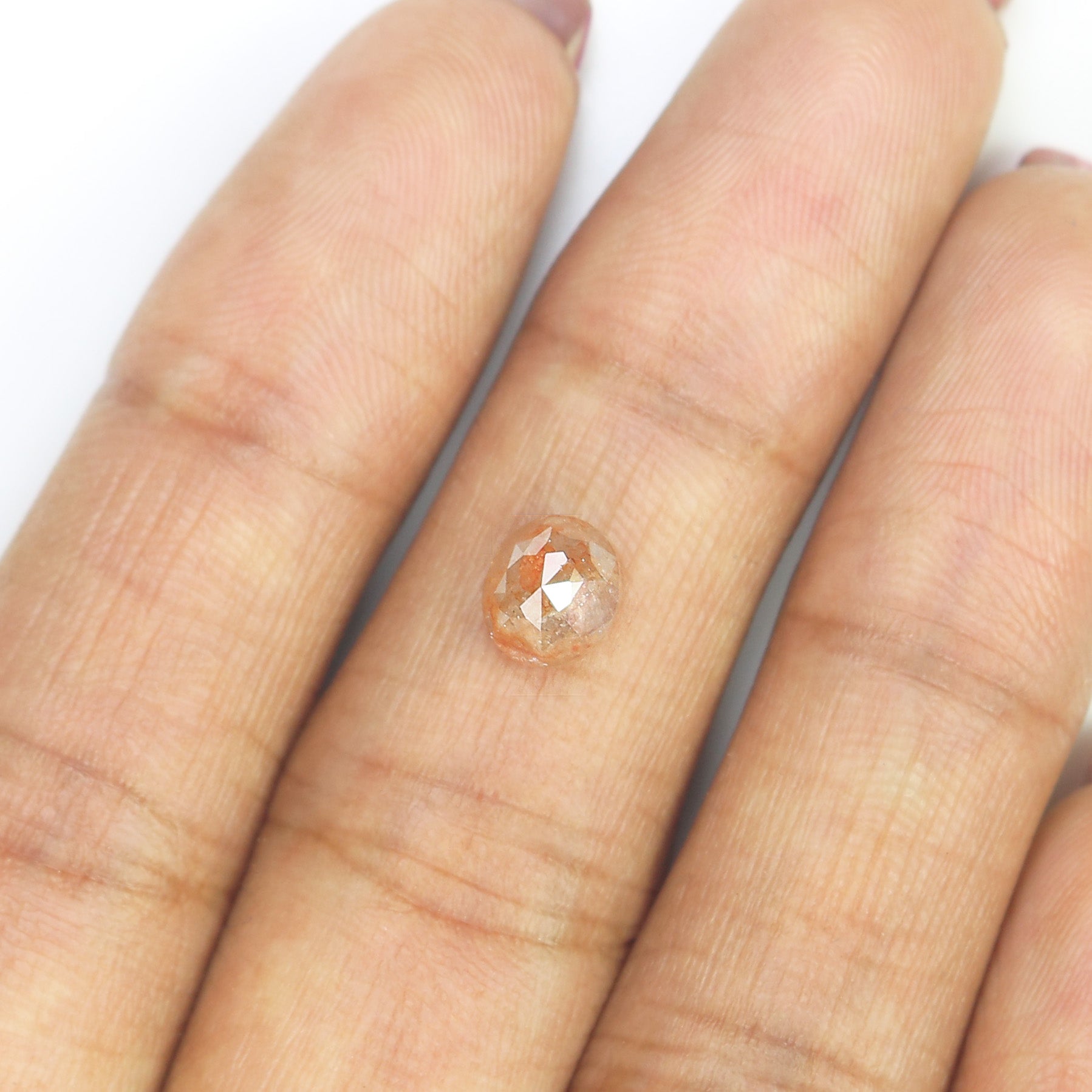 Natural Oval Brown Diamond 1.49 CT Loose Rose Cut Brown Stone 6.70 MM Rustic Diamond Oval Diamond For Custom Engagement Ring L3640