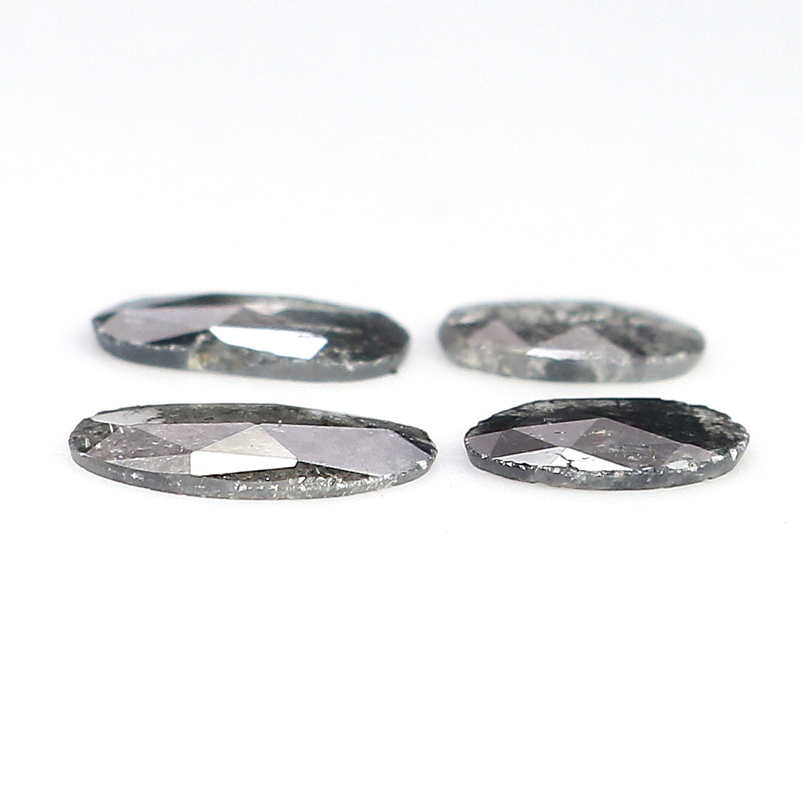0.97 Ct Natural Loose Slice Cut Diamond Salt And Pepper Uncut Diamond 7.45 MM Natural Diamond Black Grey Color Irregular Cut Diamond LQ3089