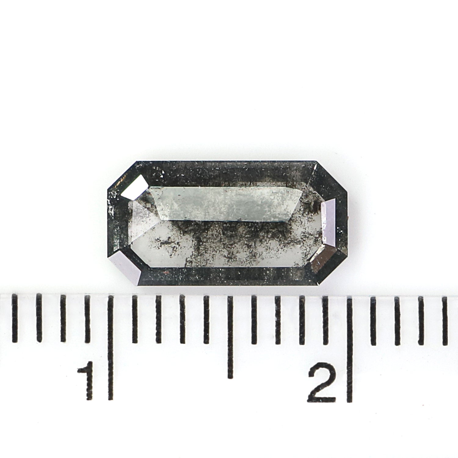 1.07 CT Emerald Rose Cut Salt And Pepper Lab Grown 10.10 MM Loose Diamond CVD Fancy Black Grey Color Lab Created Antique Cut Diamonds N2633
