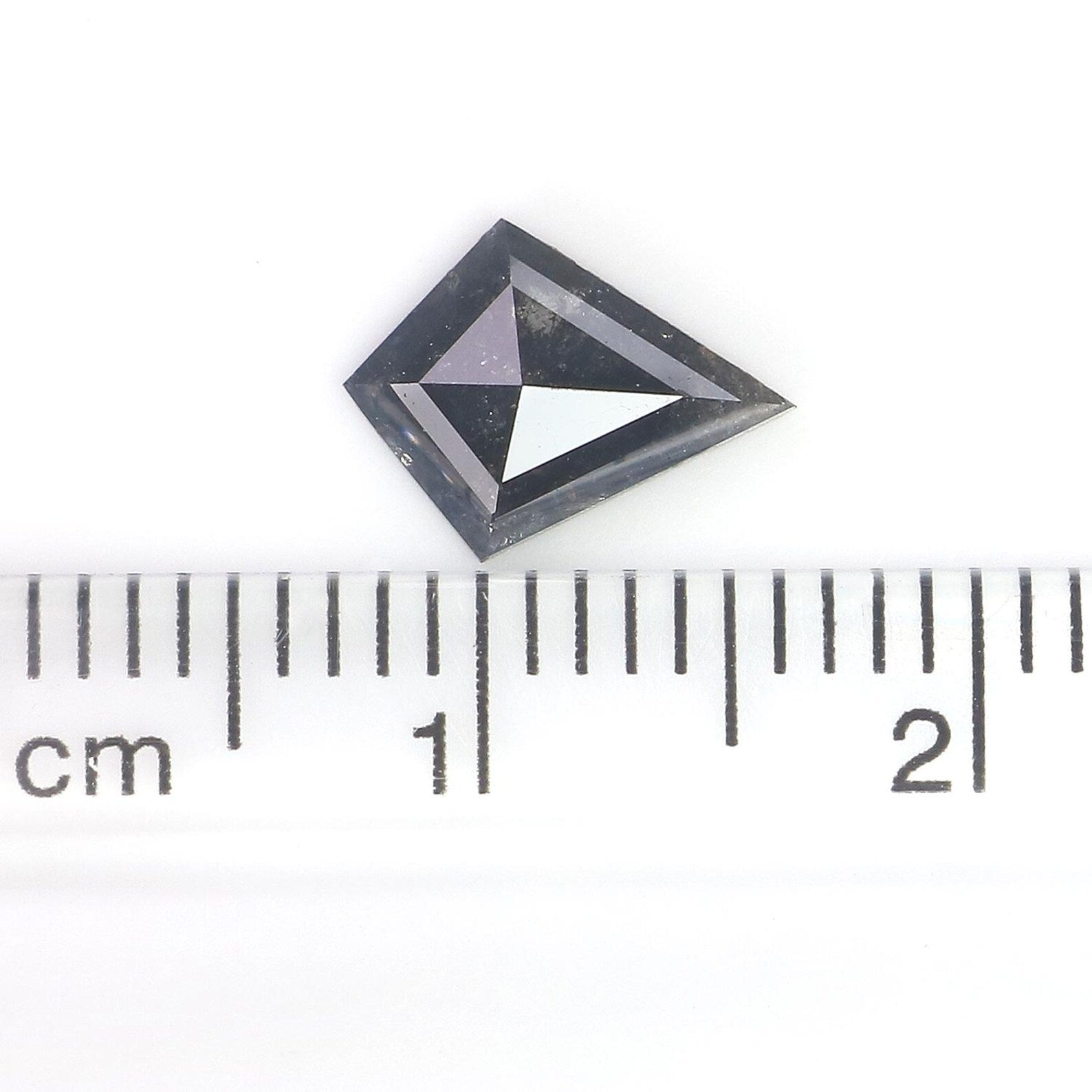 0.81 CT Natural Loose Kite Shape Diamond Salt And Pepper Kite Diamond 9.20 MM Natural Black Gray Color Diamond Kite Rose Cut Diamond N2593
