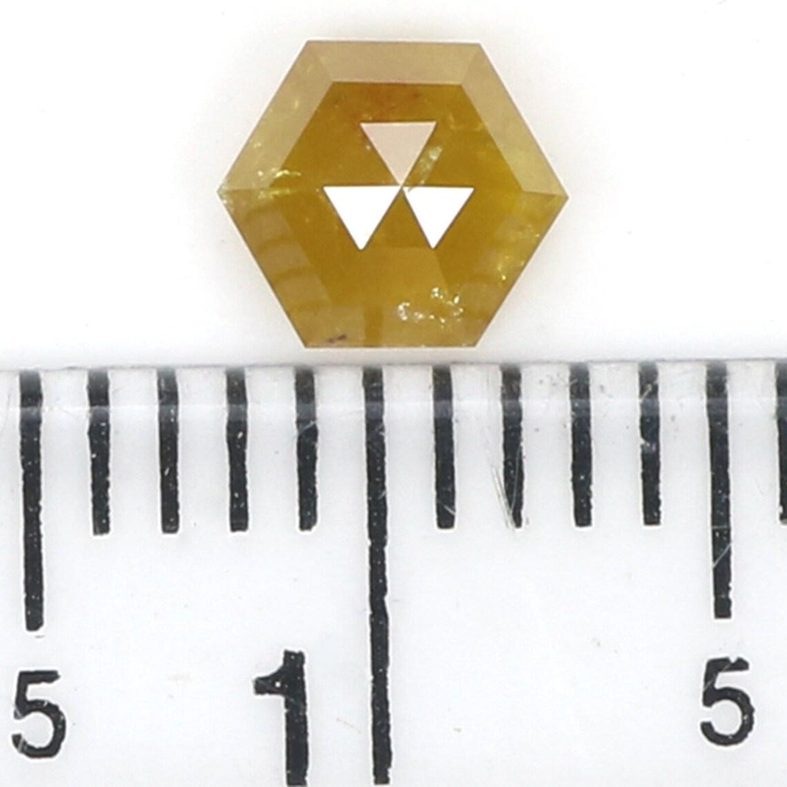 0.45 CT Natural Loose Hexagon Shape Diamond Yellow Color Hexagon Cut Diamond 5.10 MM Natural Loose Diamond Hexagon Rose Cut Diamond NQ1853
