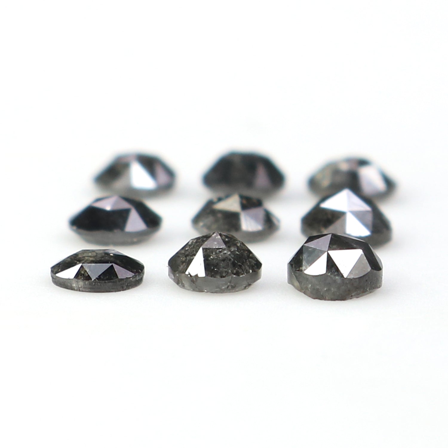 Natural Loose Round Cut Diamond, Salt And Pepper Round Diamond, Natural Loose Diamond, Round Rose Cut Diamond, 1.06 CT Round Shape KDK2670