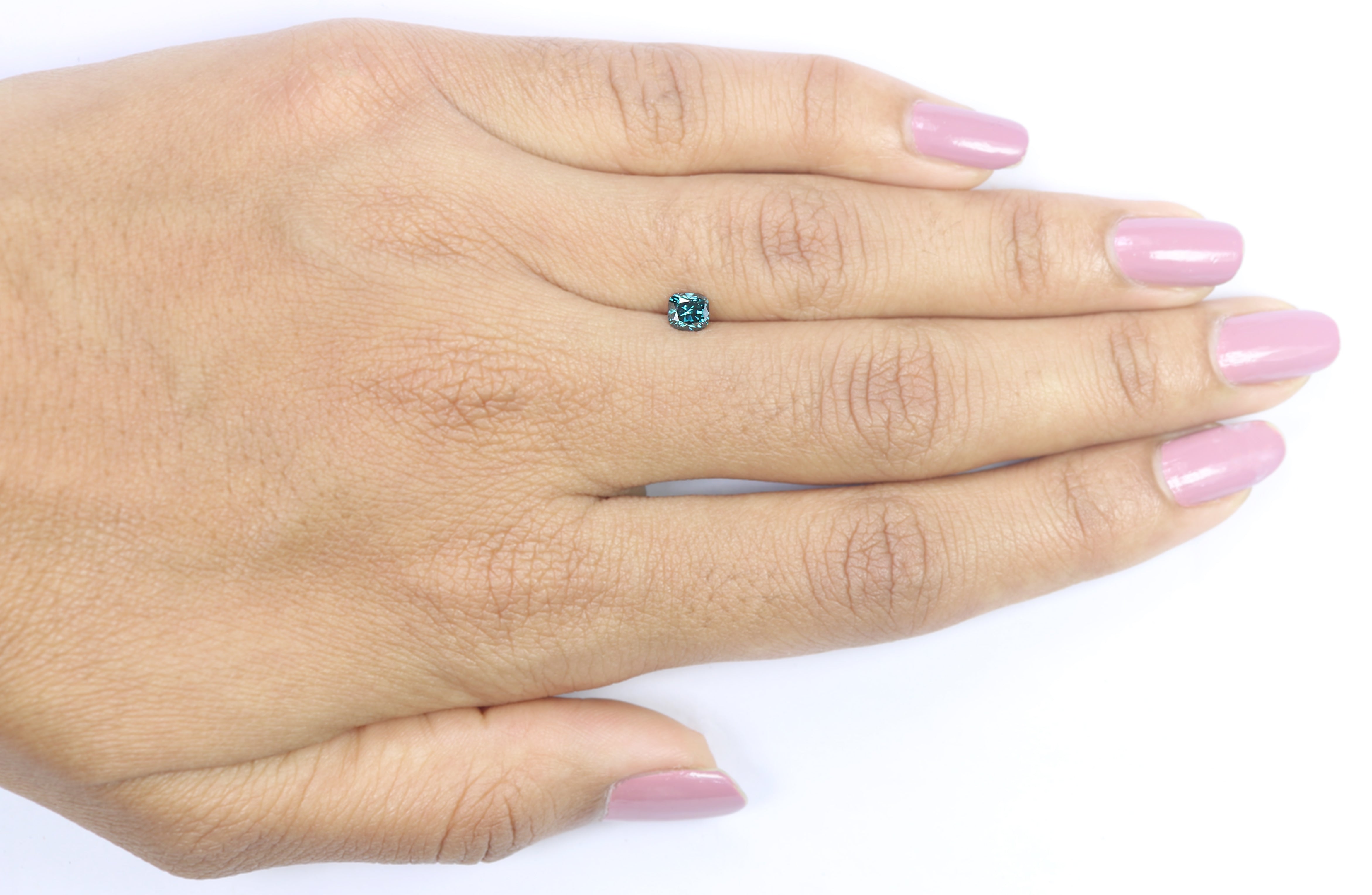 0.41 CT Natural Loose Cushion Shape Diamond Blue Color Cushion Diamond 4.30 MM Natural Loose Blue Color Cushion Brilliant Cut Diamond LQ860