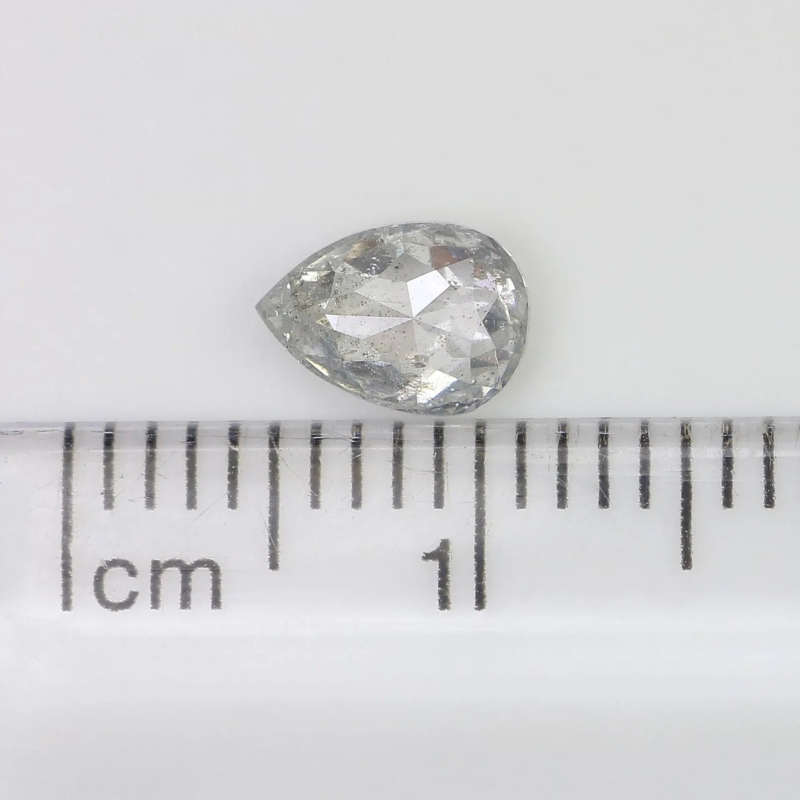 0.66 CT Natural Loose Pear Cut Diamond Grey Color Pear Shape Diamond 6.70 MM Natural Loose Diamond Grey Color Pear Rose Cut Diamond QN900