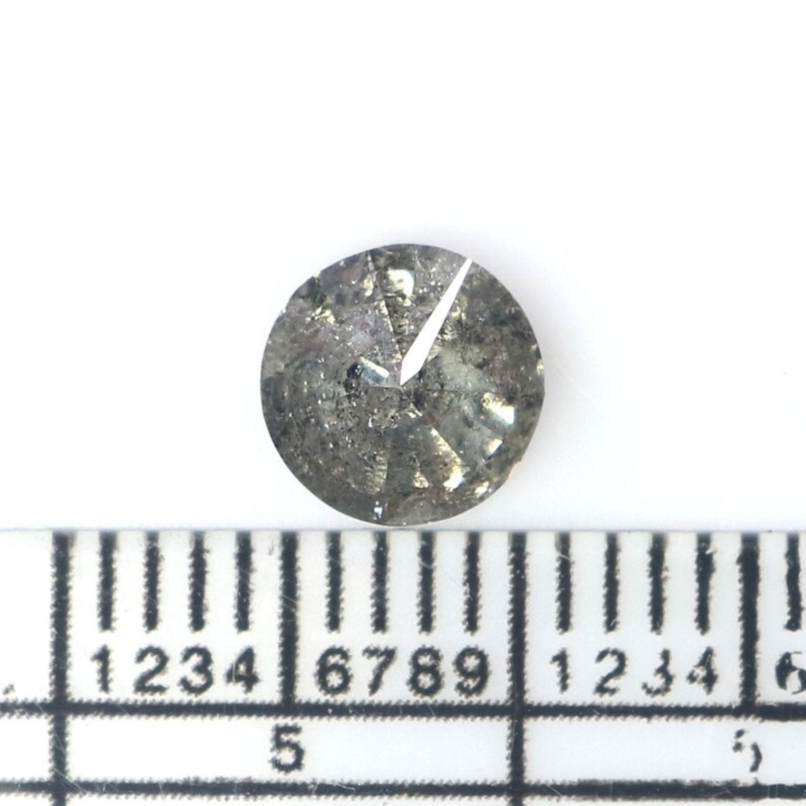 1.04 CT Natural Loose Round Diamond Salt And Pepper Round Diamond 6.20 MM Natural Loose Black Grey Color Round Brilliant Cut Diamond QN2192