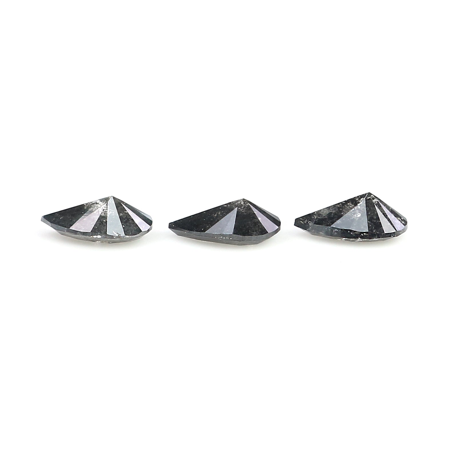 0.60 CT Natural Loose Pear Shape Diamond Salt And Pepper Pear Cut Diamond 5.00 MM Natural Black Grey Color Pear Brilliant Cut Diamond LQ1967