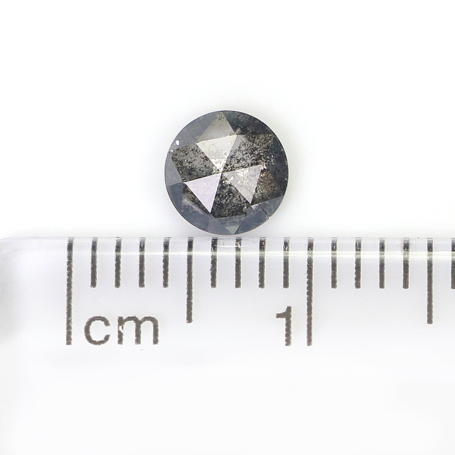 0.51 CT Natural Loose Round Rose Cut Diamond Salt And Pepper Round Diamond 5.20 MM Natural Loose Black Grey Color Rose Cut Diamond LQ5981