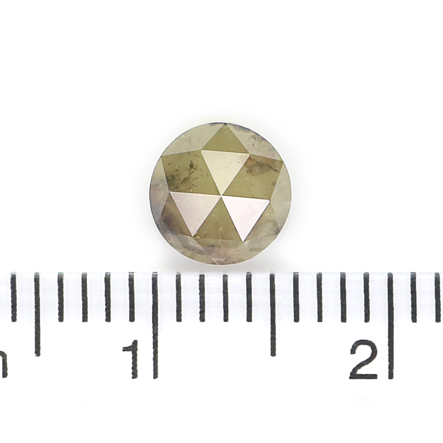 0.97 CT Natural Loose Round Rose Cut Diamond Yellow Color Round Cut Diamond 6.05 MM Natural Loose Yellow Color Round Rose Cut Diamond N2636