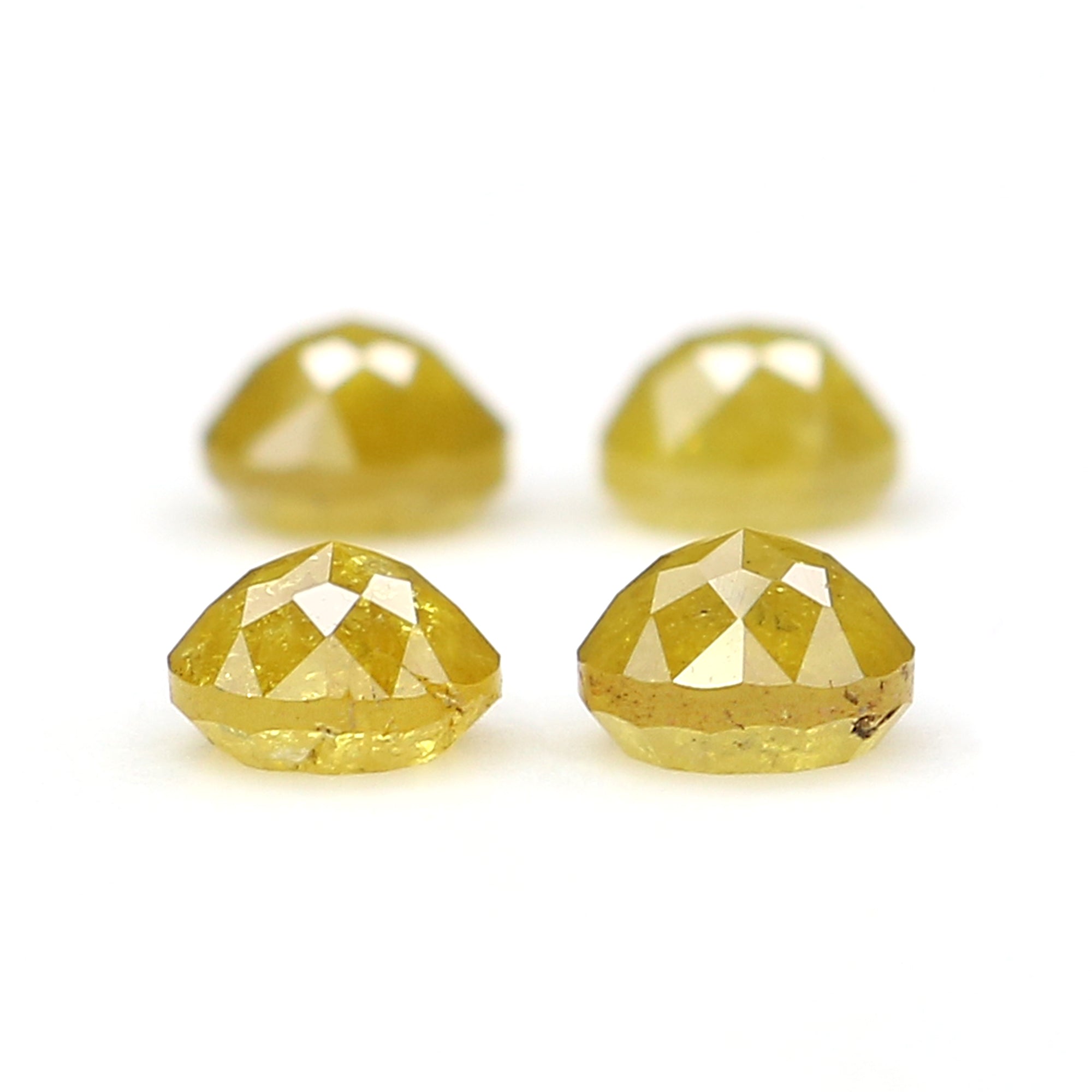 1.47 CT Natural Loose Round Rose Cut Diamond Yellow Color Round Shape Diamond 4.00 MM Natural Yellow Color Round Rose Cut Diamond LQ2927