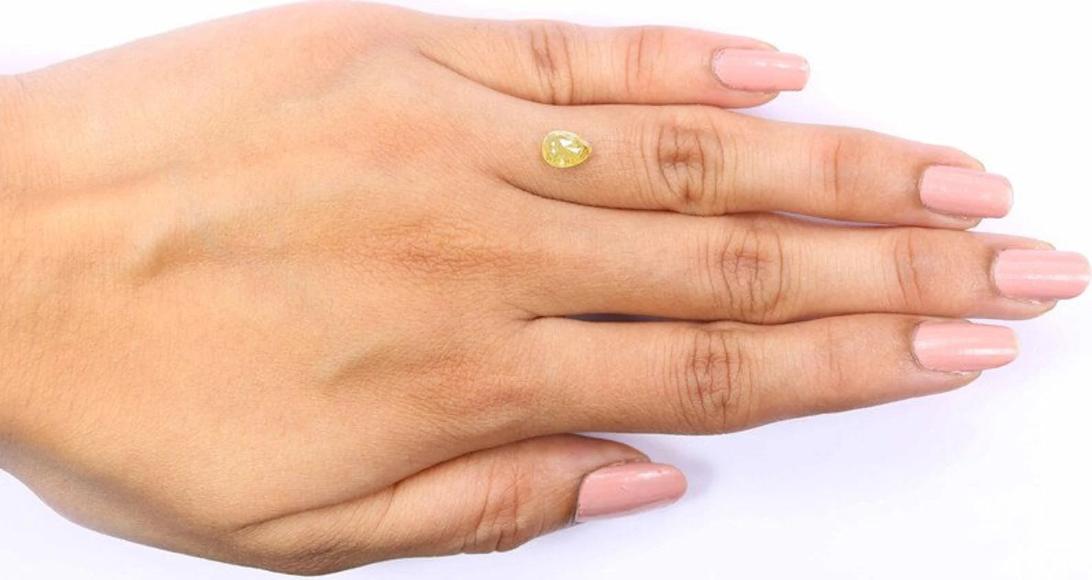 0.79 Ct Natural Loose Pear Shape Diamond Yellow Color Pear Diamond 6.70 MM Natural Loose Diamond Yellow Color Pear Rose Cut Diamond NQ1955