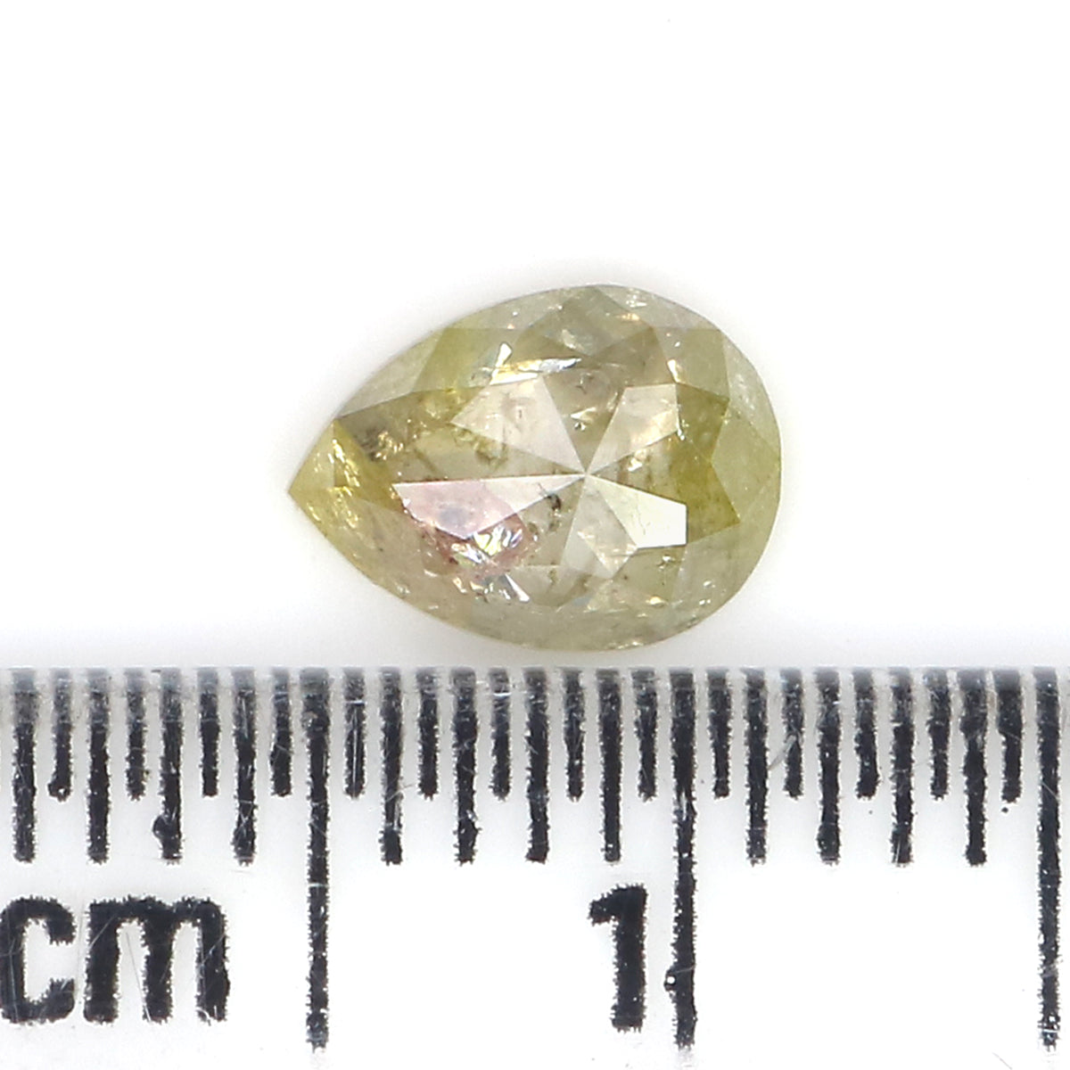 0.63 CT Natural Loose Pear Shape Diamond Yellow Color Pear Shape Diamond 6.75 MM Natural Loose Grey Diamond Pear Rose Cut Diamond LQ3087
